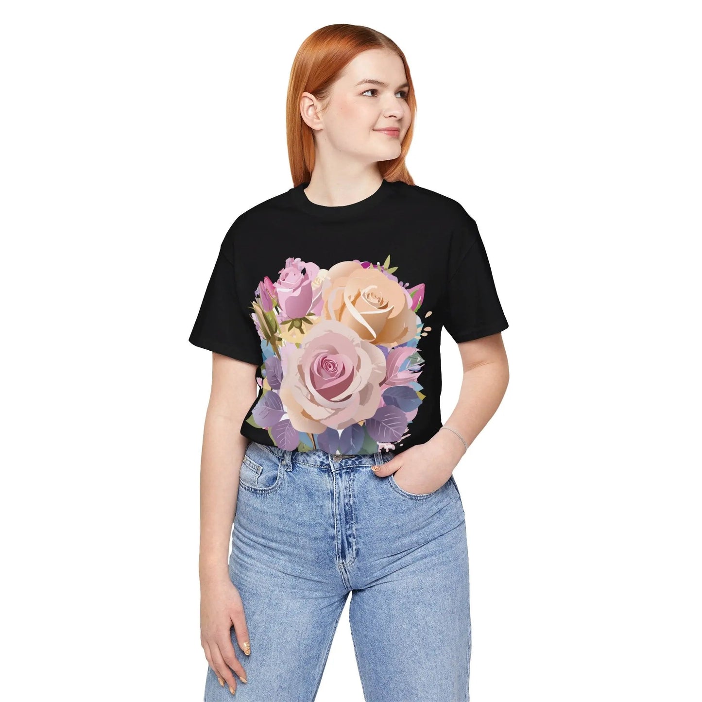 Floral Graphic T Shirt Unisex Short Sleeve Tee Art Design Adelpha Vintage Inspired