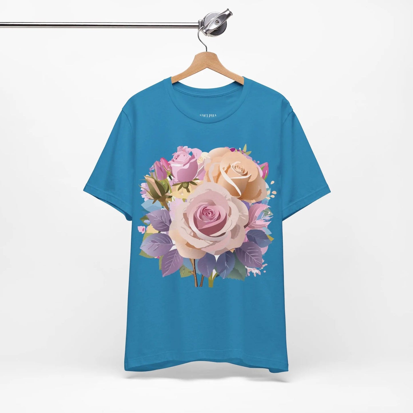 Floral Graphic T Shirt Unisex Short Sleeve Tee Art Design Adelpha Vintage Inspired