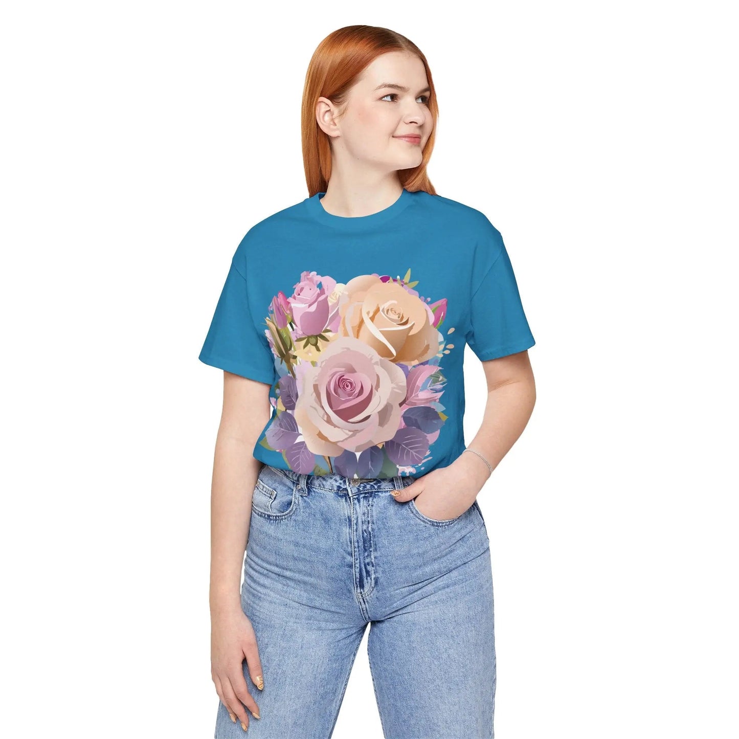 Floral Graphic T Shirt Unisex Short Sleeve Tee Art Design Adelpha Vintage Inspired