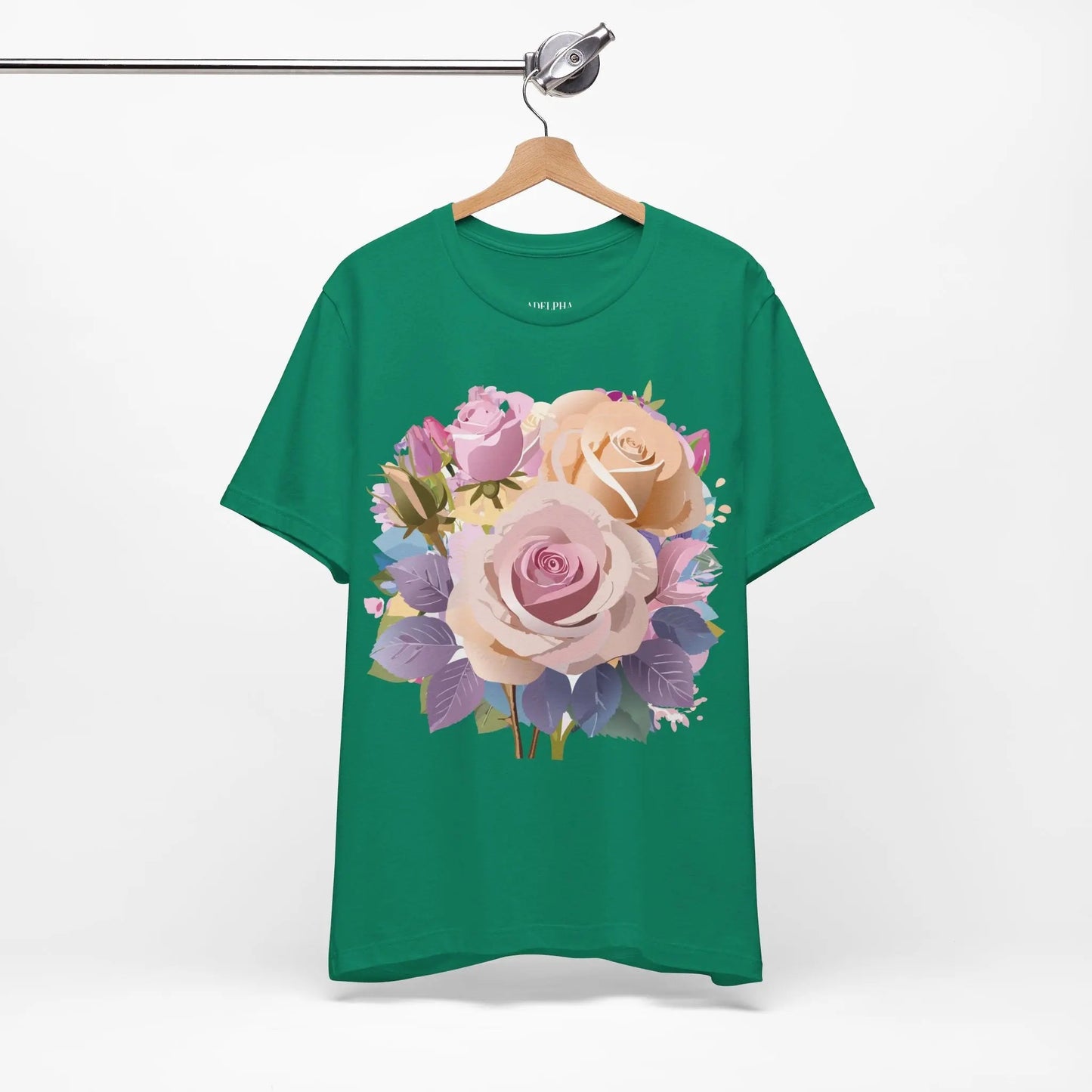 Floral Graphic T Shirt Unisex Short Sleeve Tee Art Design Adelpha Vintage Inspired