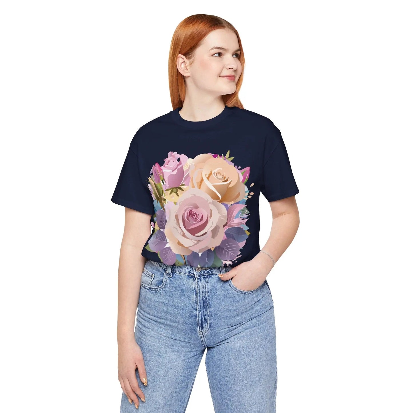 Floral Graphic T Shirt Unisex Short Sleeve Tee Art Design Adelpha Vintage Inspired