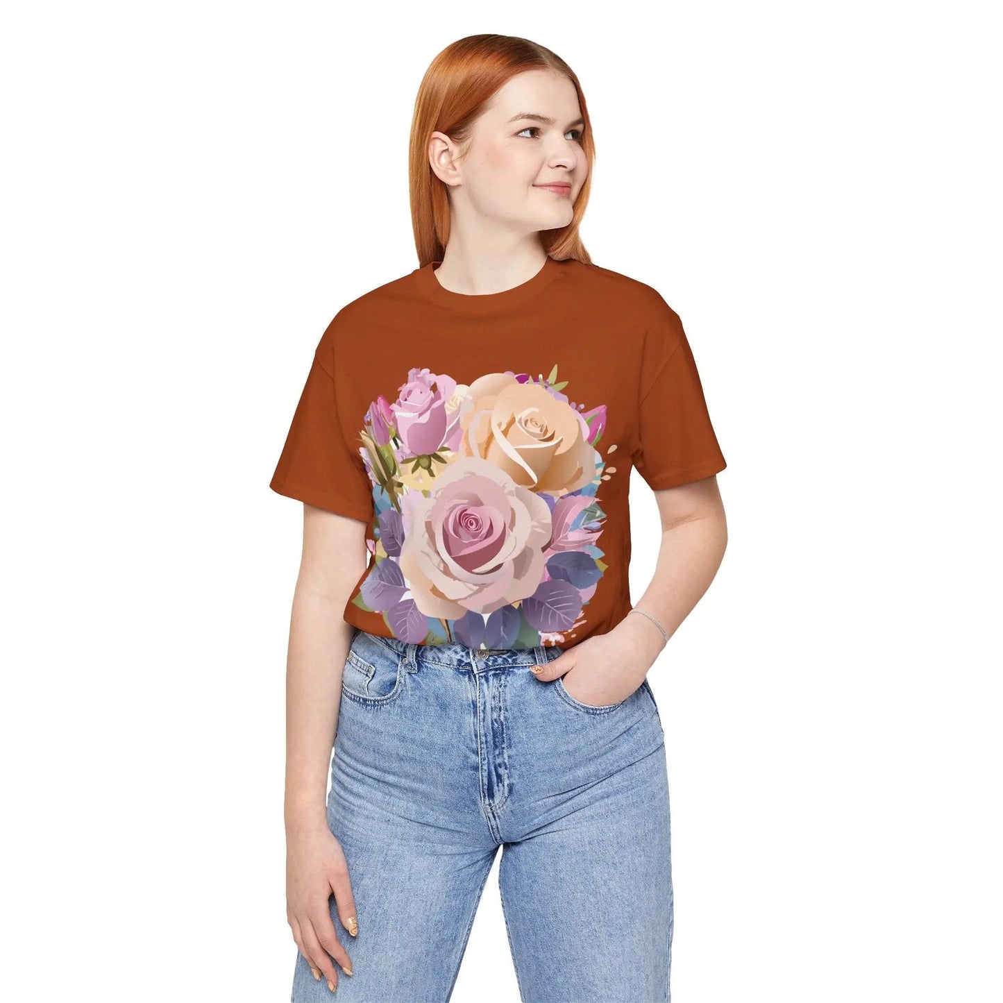Floral Graphic T Shirt Unisex Short Sleeve Tee Art Design Adelpha Vintage Inspired