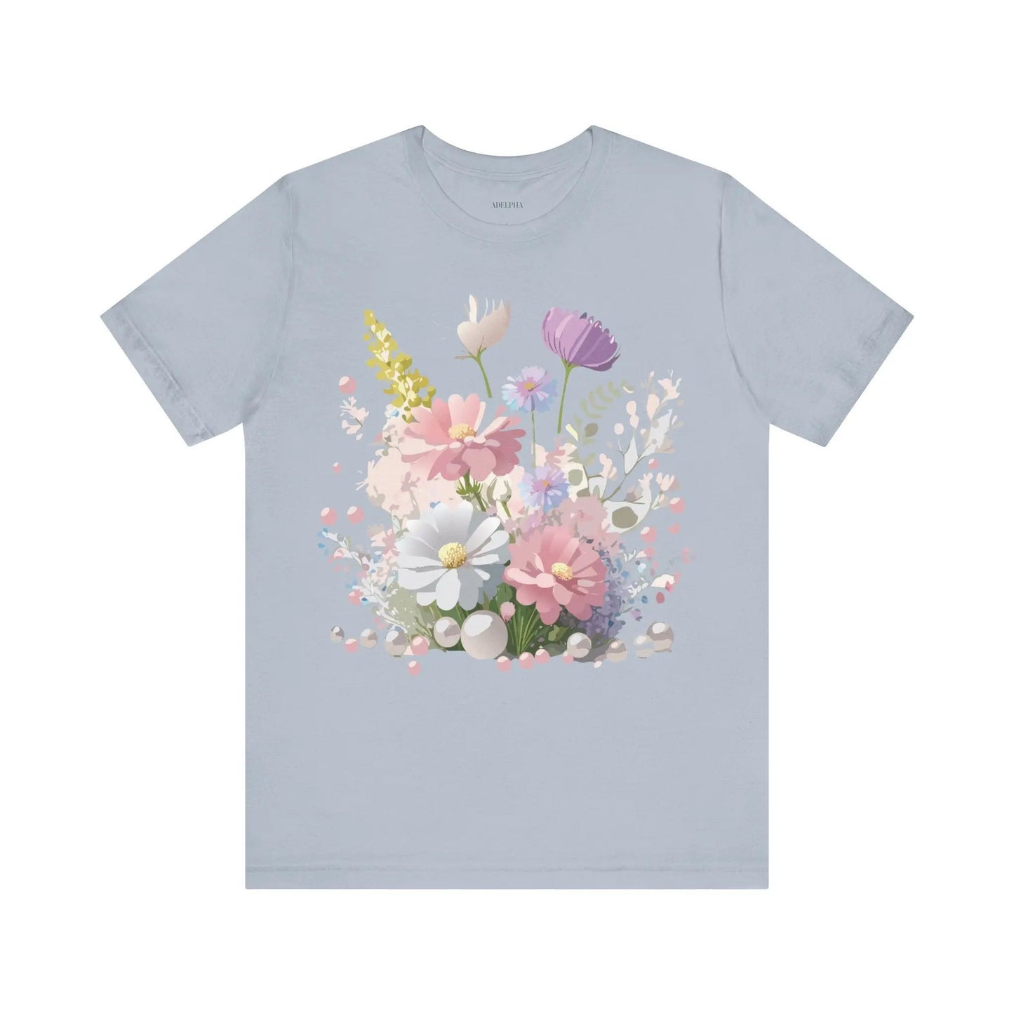 Floral Graphic Tee Unisex Vintage Art Design From Adelpha Premium Short Sleeve T Shirt