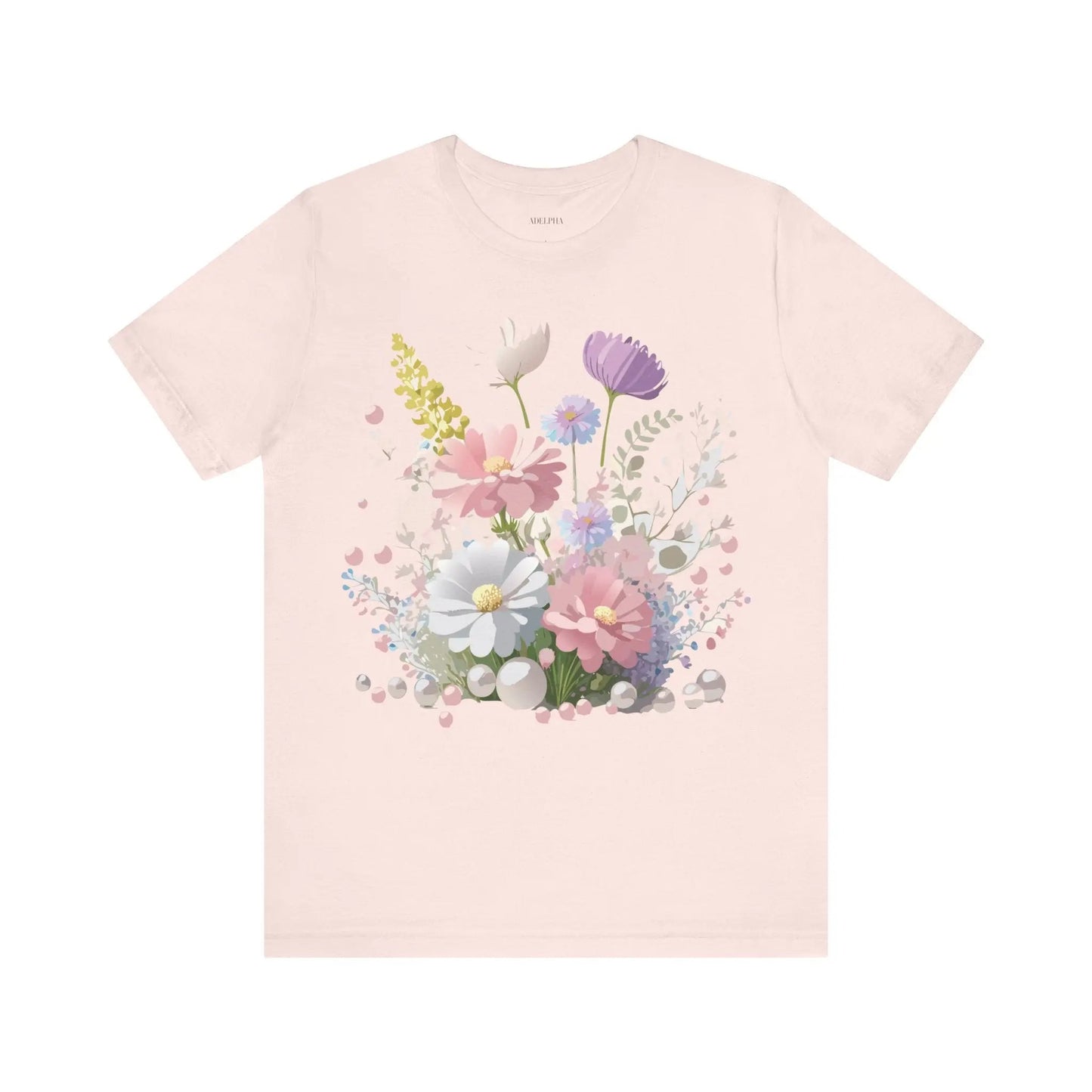 Floral Graphic Tee Unisex Vintage Art Design From Adelpha Premium Short Sleeve T Shirt