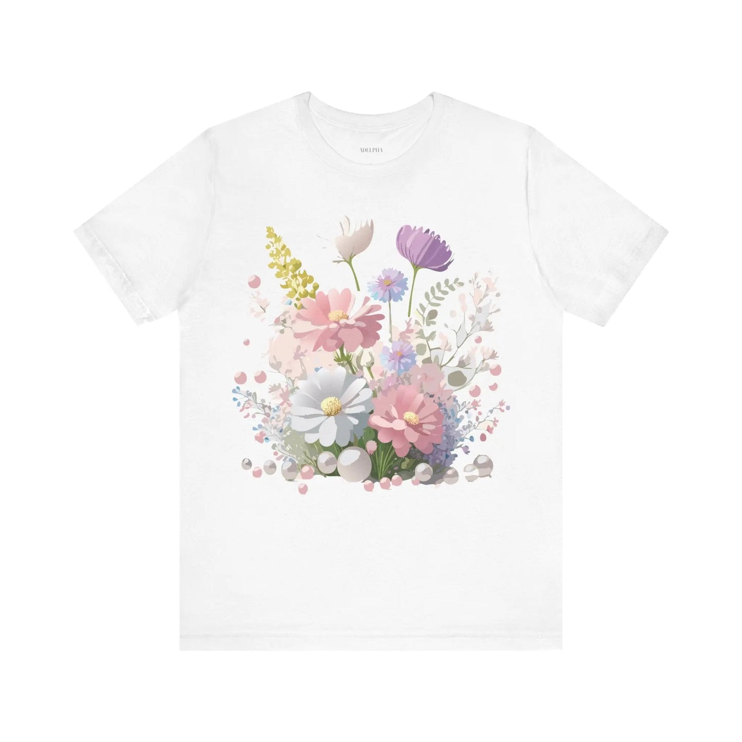 Floral Graphic Tee Unisex Vintage Art Design From Adelpha Premium Short Sleeve T Shirt