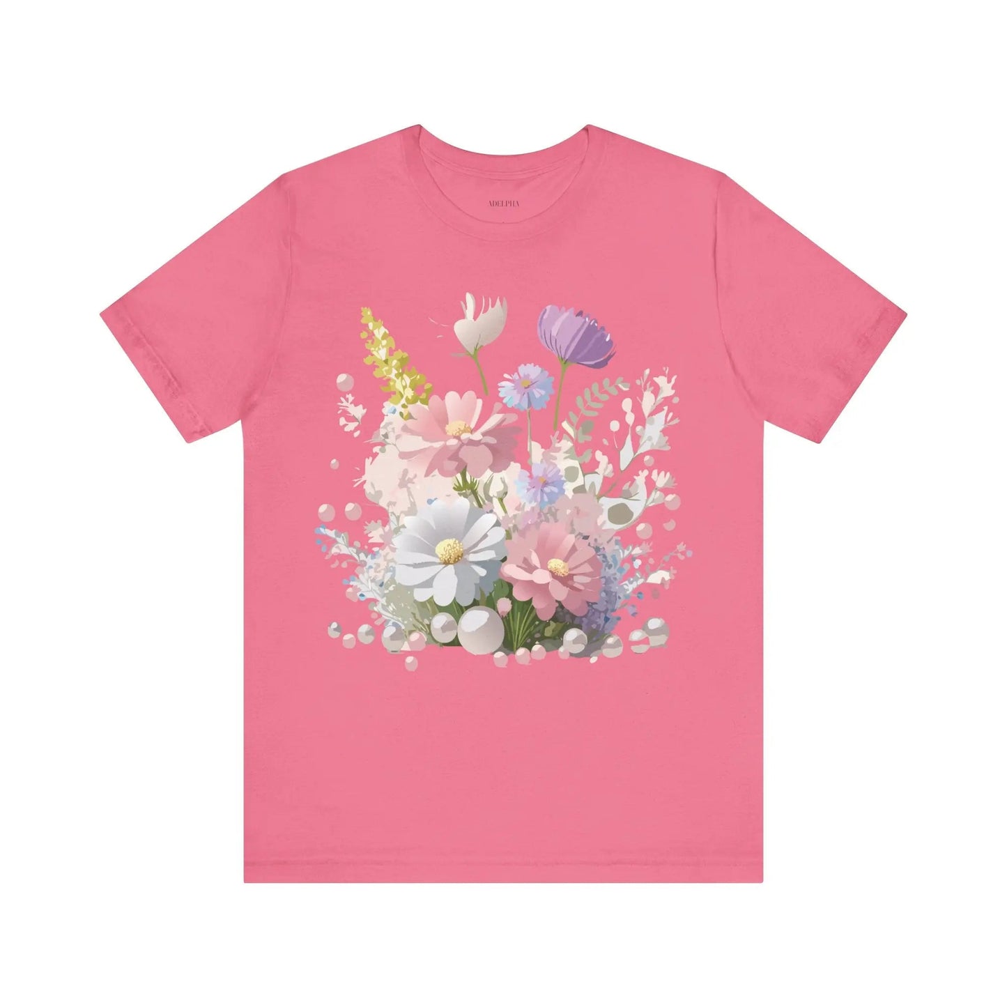 Floral Graphic Tee Unisex Vintage Art Design From Adelpha Premium Short Sleeve T Shirt