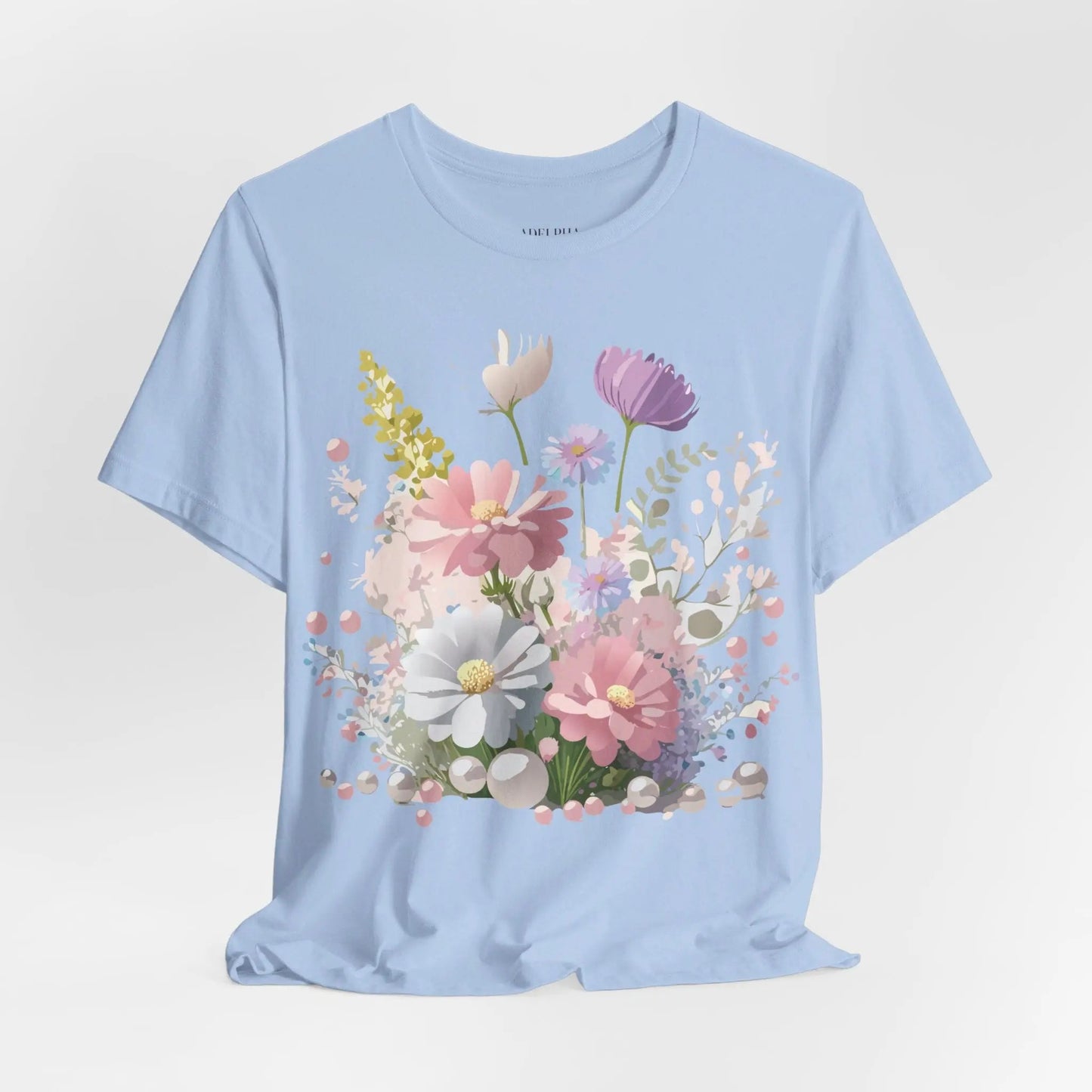 Floral Graphic Tee Unisex Vintage Art Design From Adelpha Premium Short Sleeve T Shirt