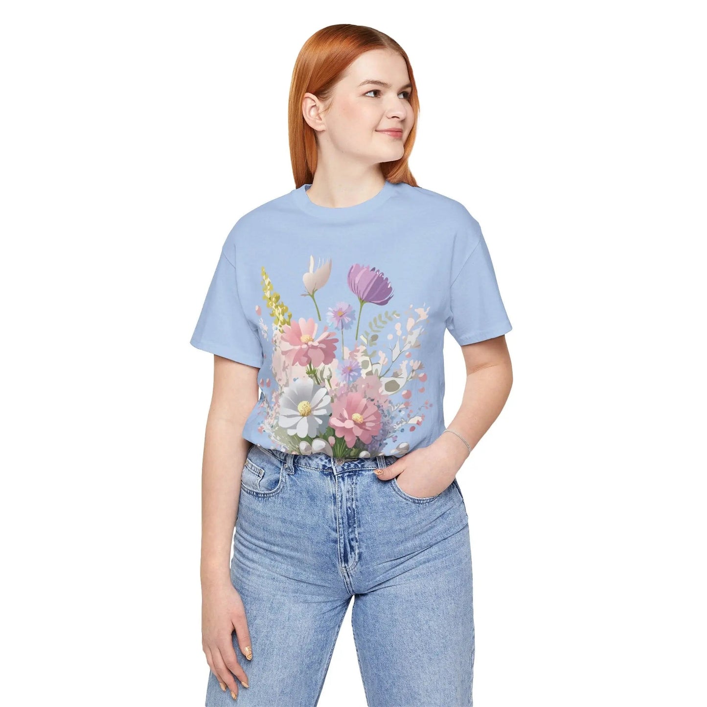 Floral Graphic Tee Unisex Vintage Art Design From Adelpha Premium Short Sleeve T Shirt