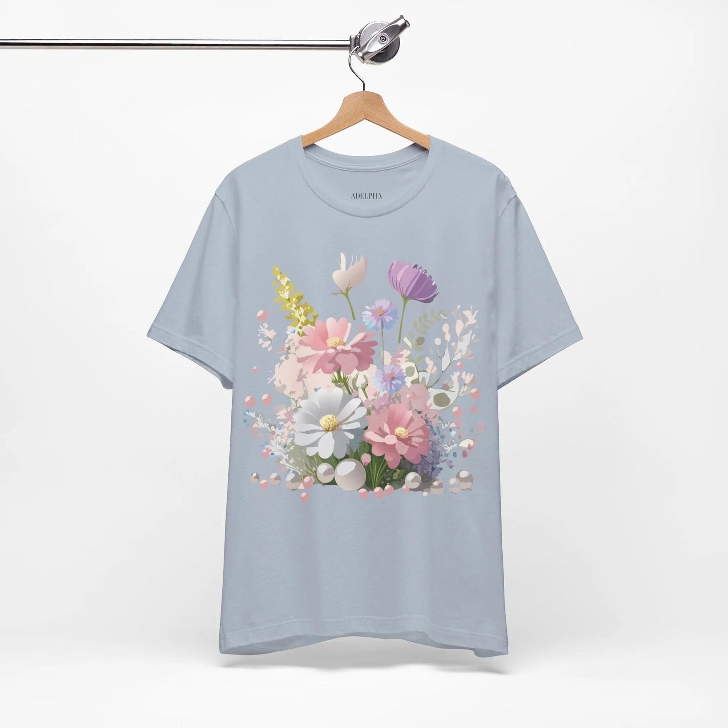 Floral Graphic Tee Unisex Vintage Art Design From Adelpha Premium Short Sleeve T Shirt