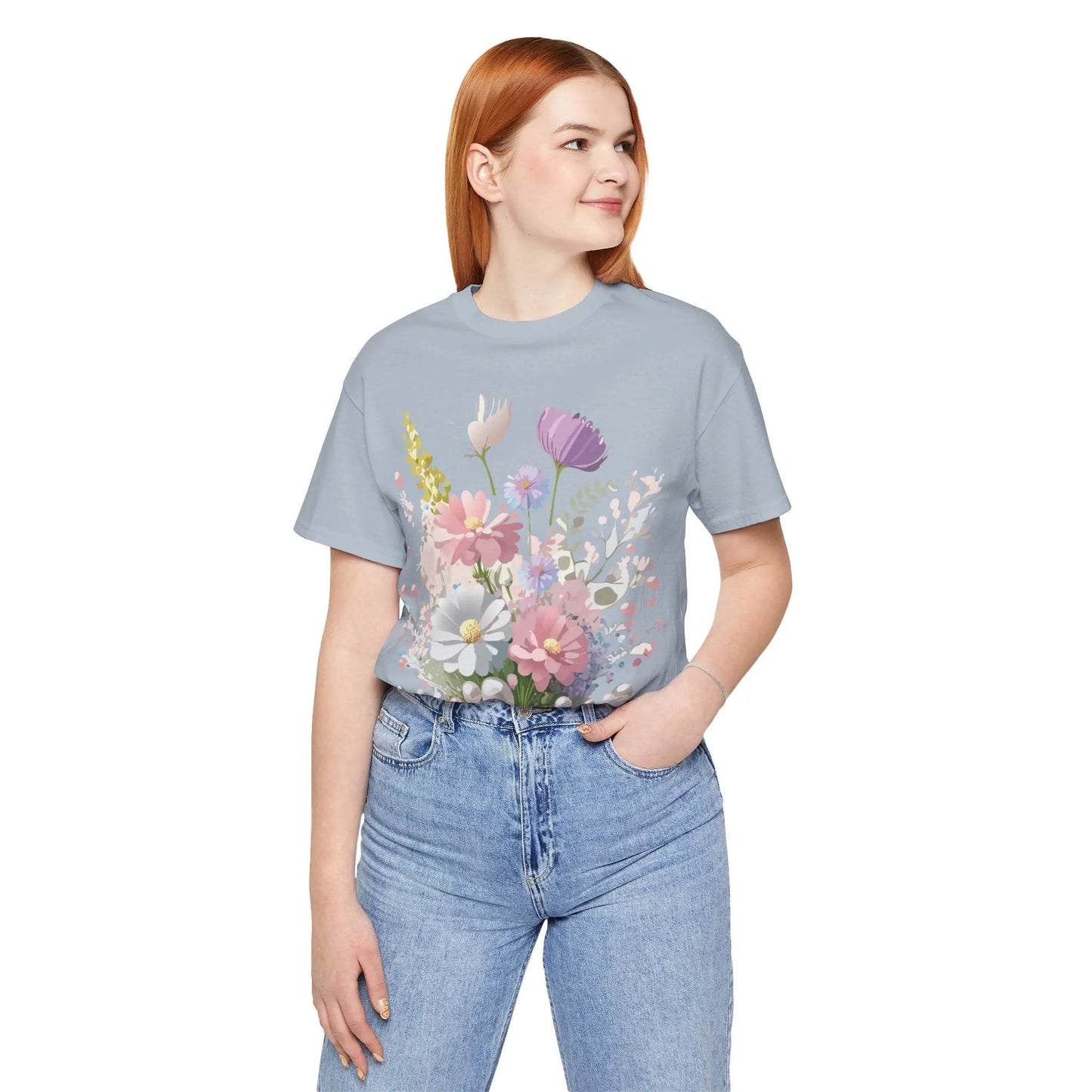 Floral Graphic Tee Unisex Vintage Art Design From Adelpha Premium Short Sleeve T Shirt
