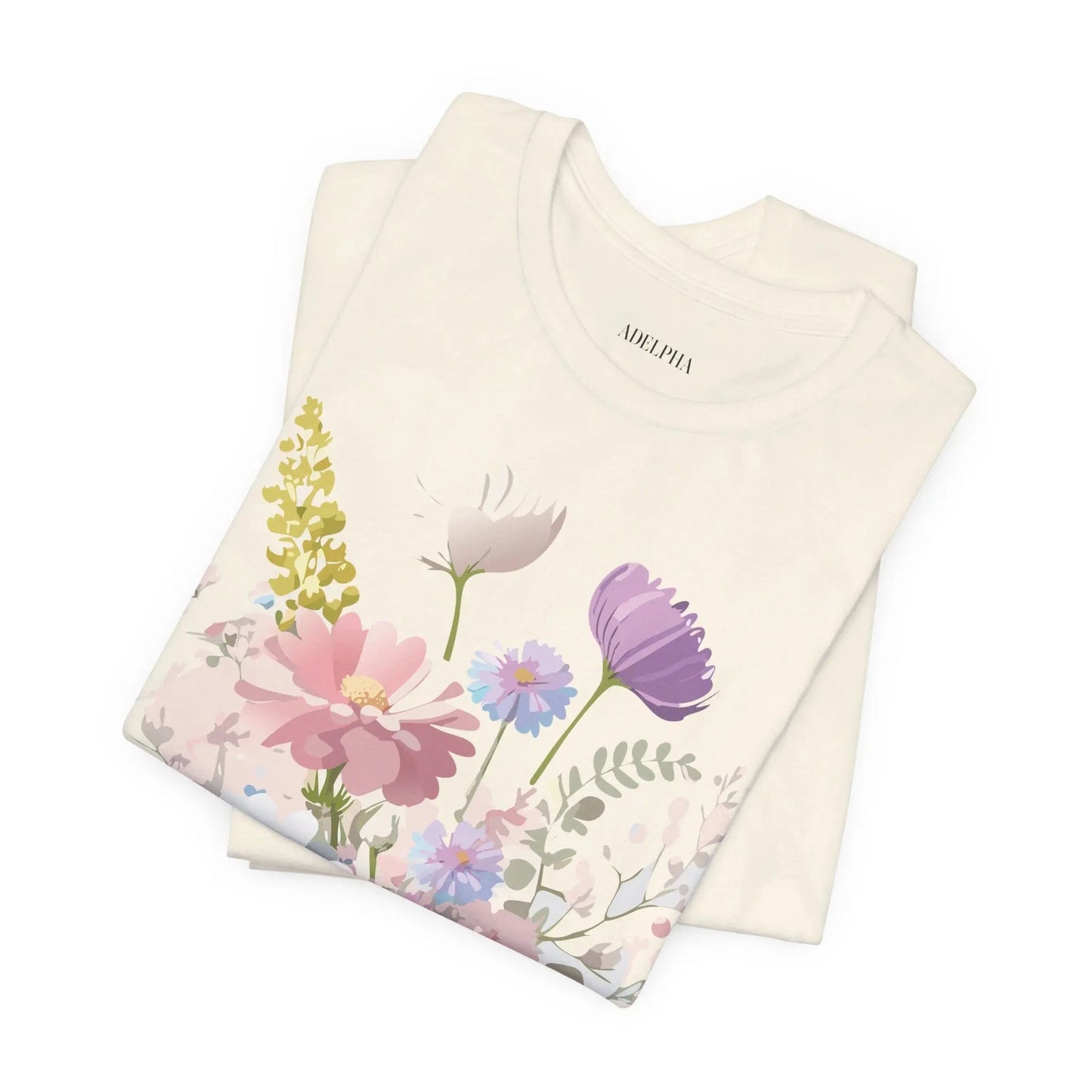 Floral Graphic Tee Unisex Vintage Art Design From Adelpha Premium Short Sleeve T Shirt