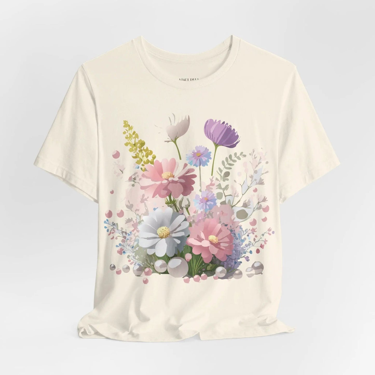 Floral Graphic Tee Unisex Vintage Art Design From Adelpha Premium Short Sleeve T Shirt