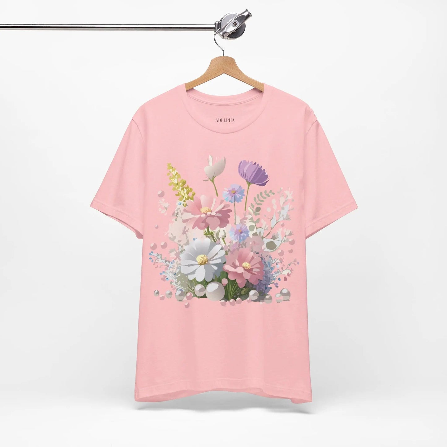 Floral Graphic Tee Unisex Vintage Art Design From Adelpha Premium Short Sleeve T Shirt