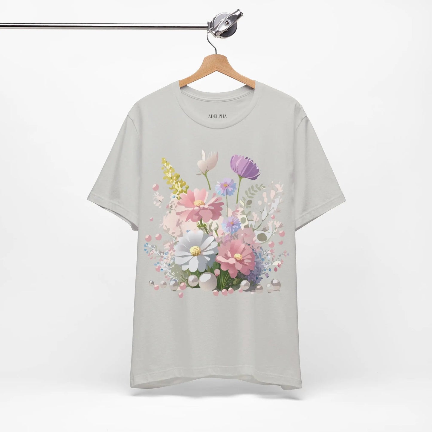 Floral Graphic Tee Unisex Vintage Art Design From Adelpha Premium Short Sleeve T Shirt