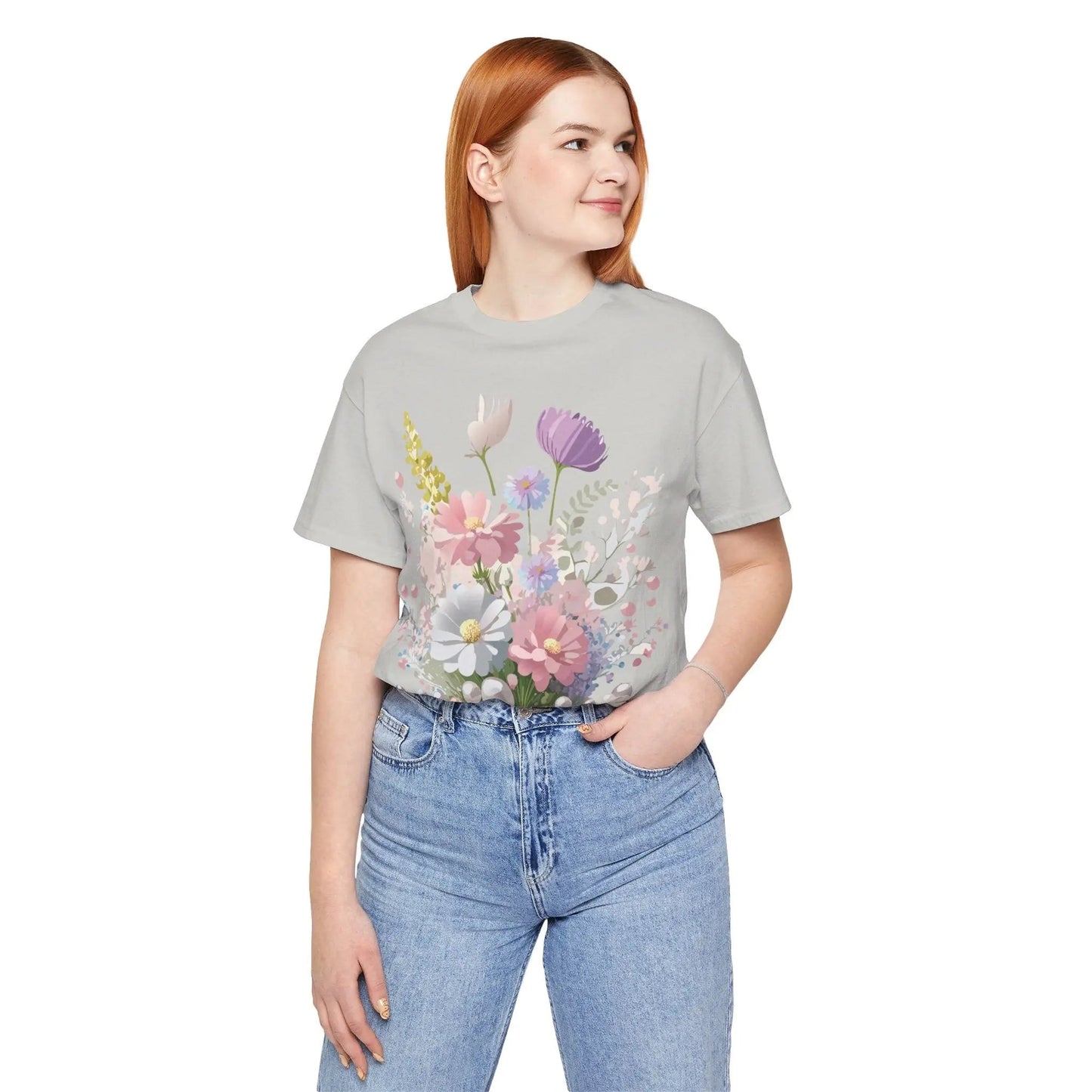 Floral Graphic Tee Unisex Vintage Art Design From Adelpha Premium Short Sleeve T Shirt
