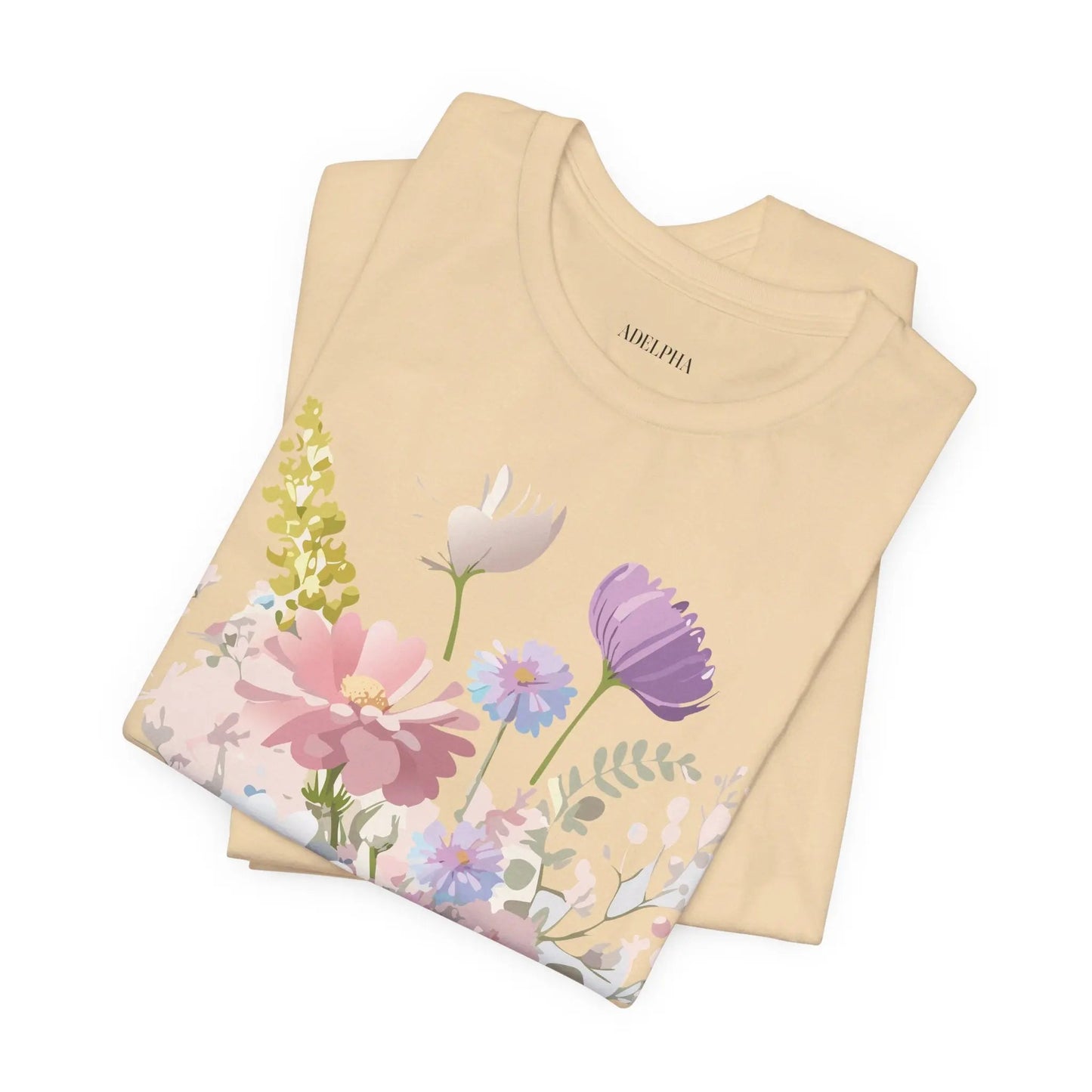 Floral Graphic Tee Unisex Vintage Art Design From Adelpha Premium Short Sleeve T Shirt
