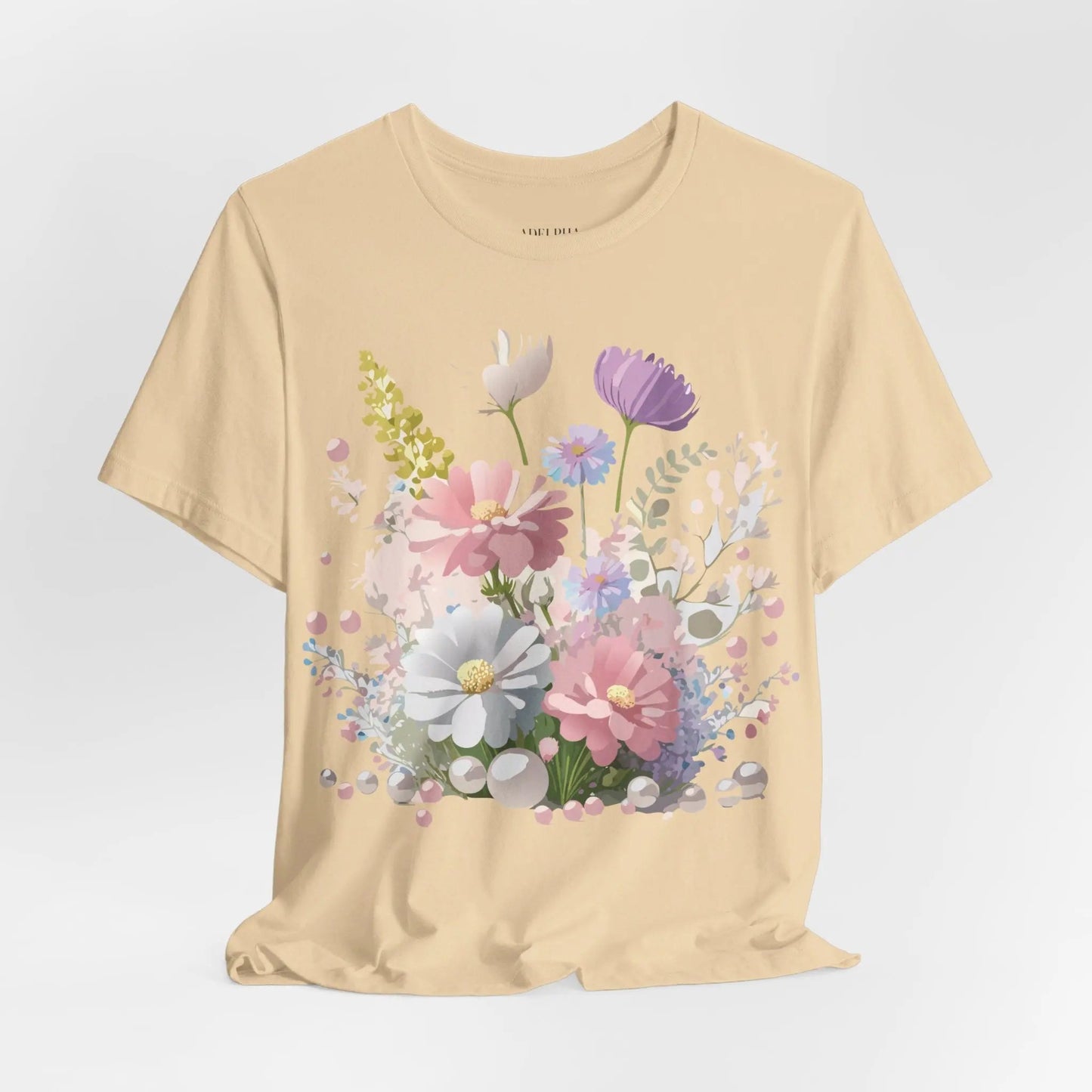 Floral Graphic Tee Unisex Vintage Art Design From Adelpha Premium Short Sleeve T Shirt