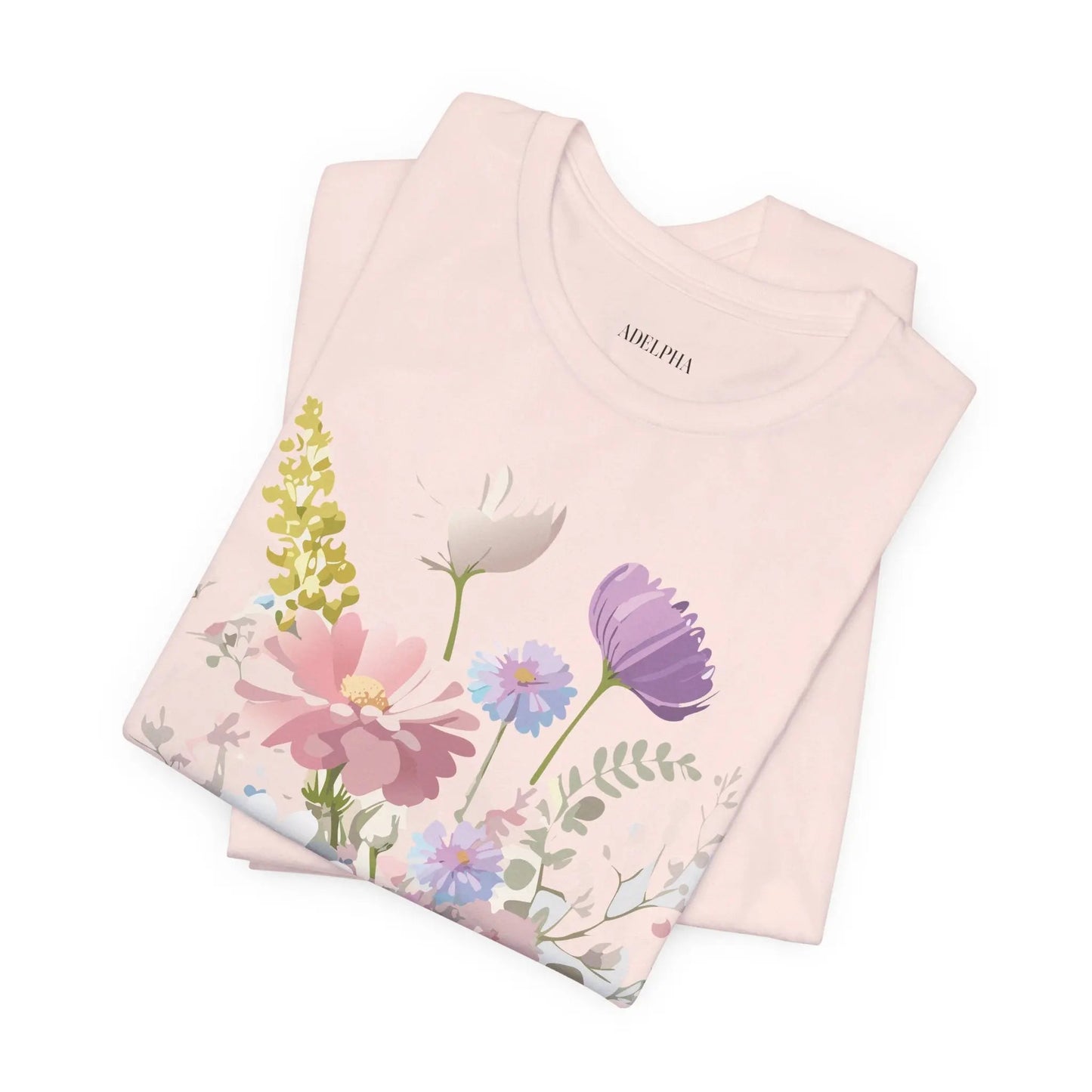Floral Graphic Tee Unisex Vintage Art Design From Adelpha Premium Short Sleeve T Shirt