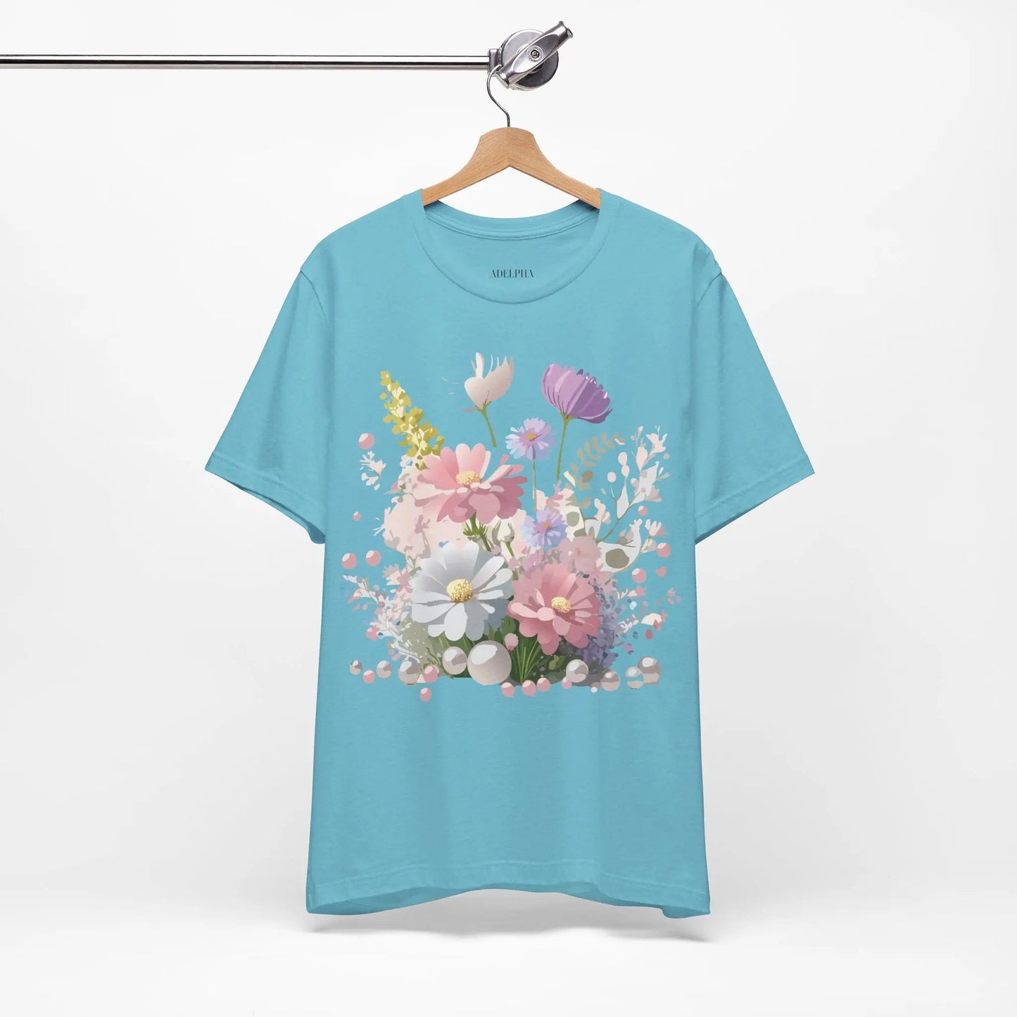 Floral Graphic Tee Unisex Vintage Art Design From Adelpha Premium Short Sleeve T Shirt