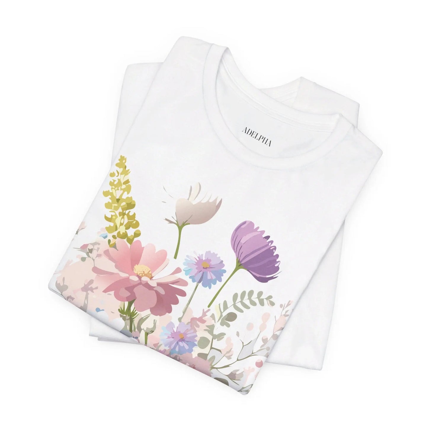 Floral Graphic Tee Unisex Vintage Art Design From Adelpha Premium Short Sleeve T Shirt