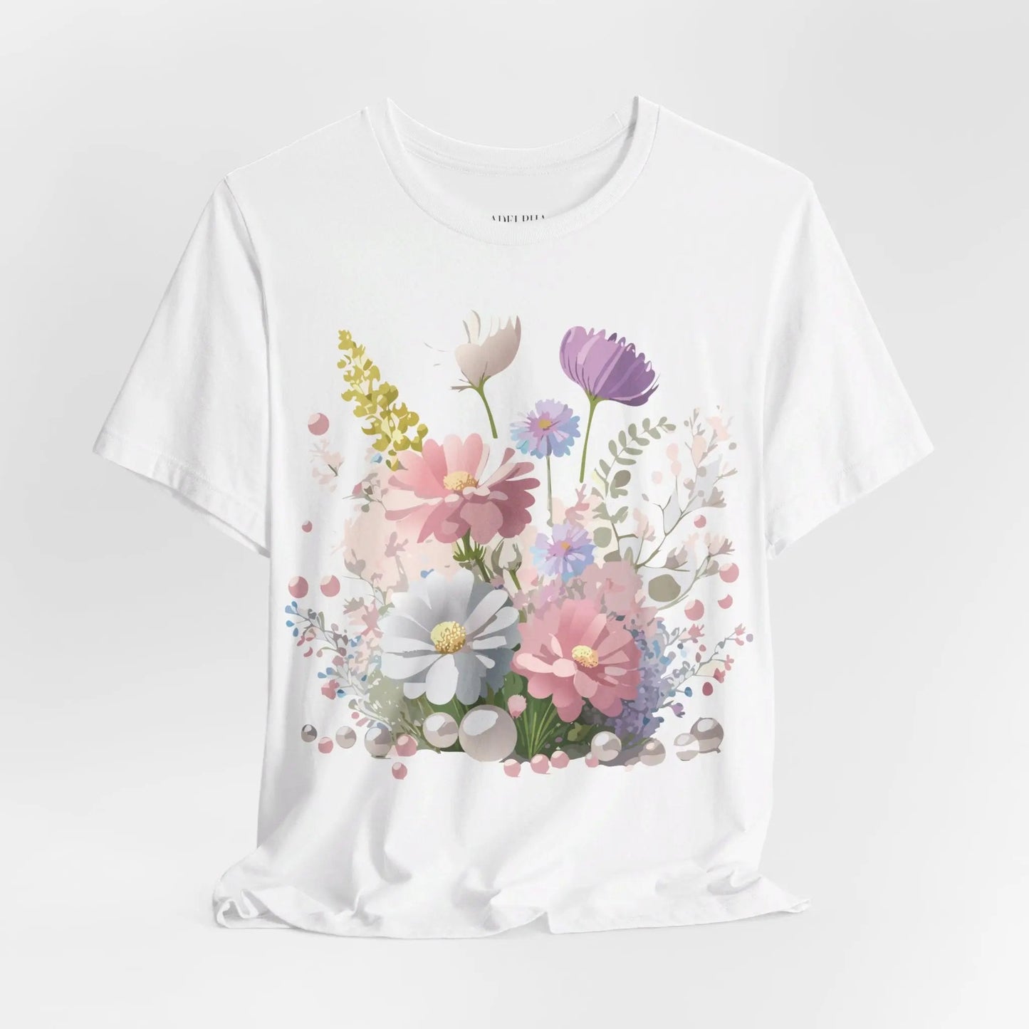 Floral Graphic Tee Unisex Vintage Art Design From Adelpha Premium Short Sleeve T Shirt