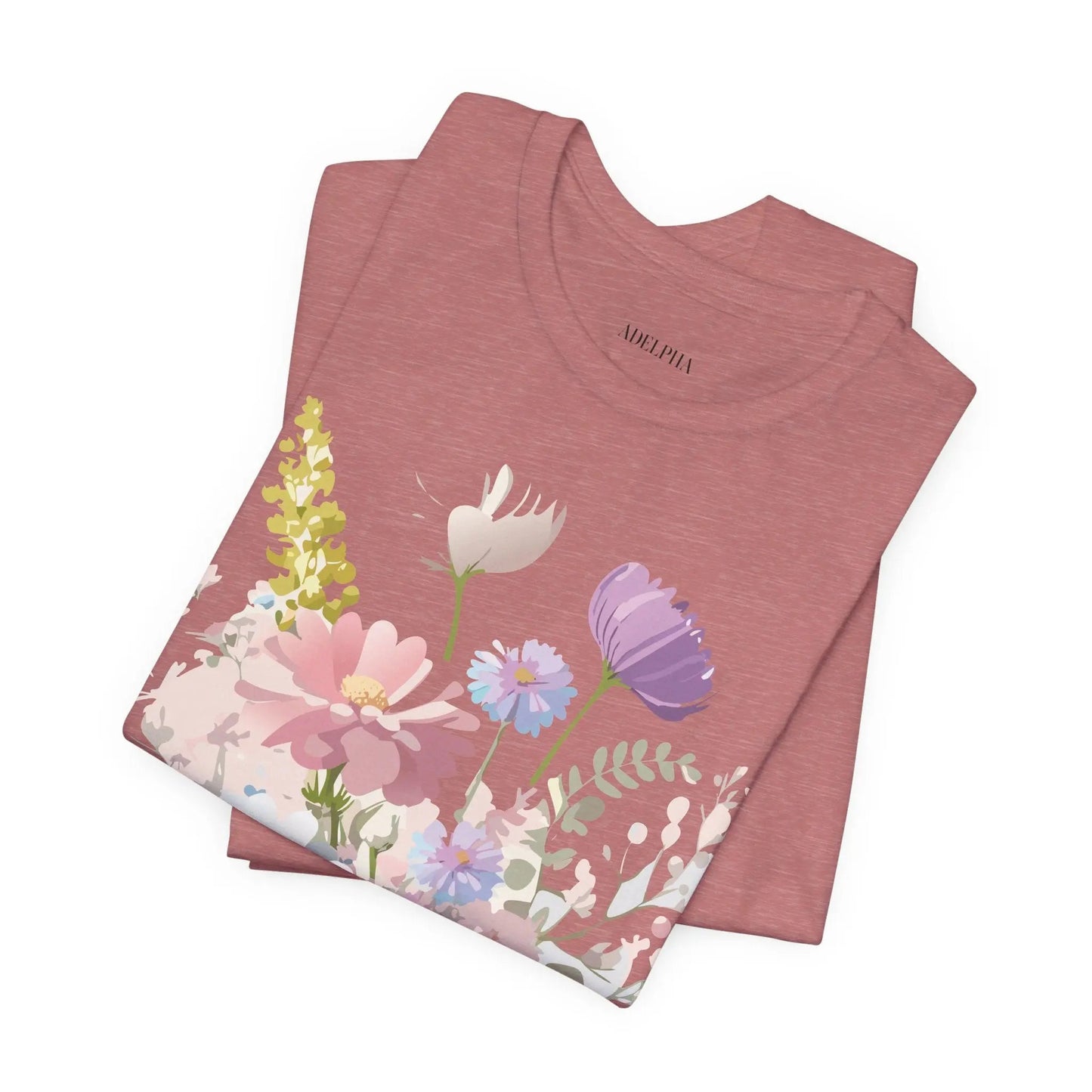 Floral Graphic Tee Unisex Vintage Art Design From Adelpha Premium Short Sleeve T Shirt