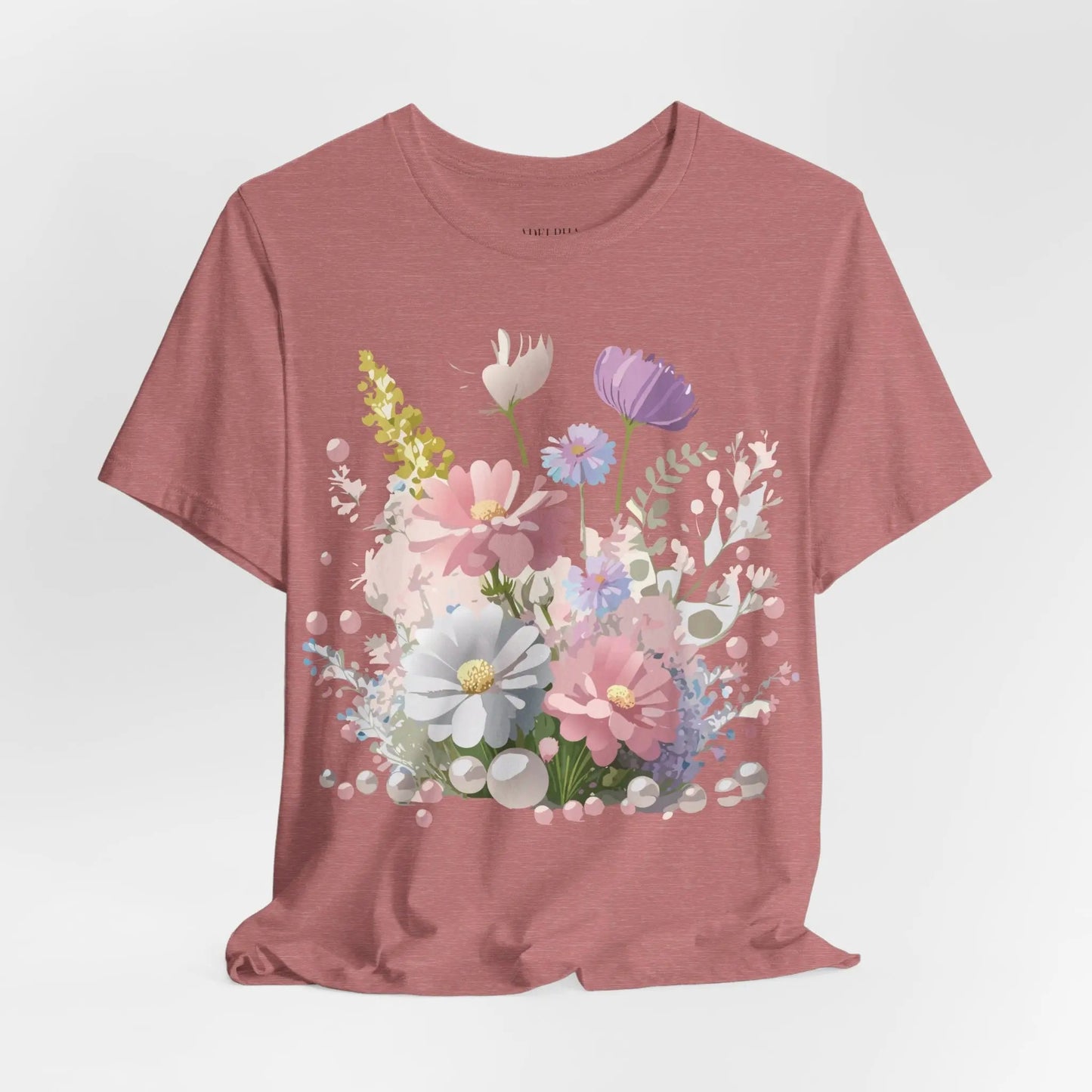 Floral Graphic Tee Unisex Vintage Art Design From Adelpha Premium Short Sleeve T Shirt