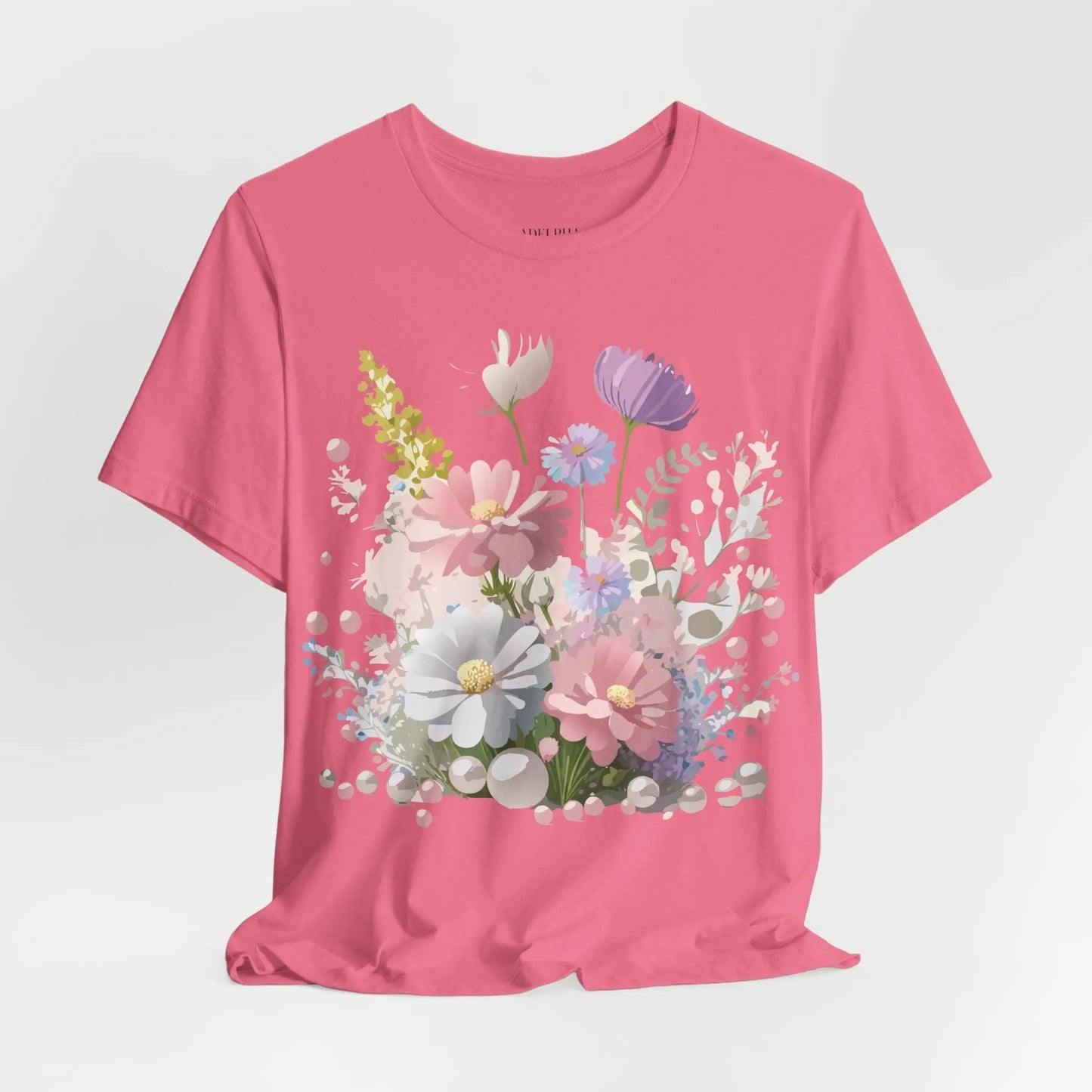 Floral Graphic Tee Unisex Vintage Art Design From Adelpha Premium Short Sleeve T Shirt