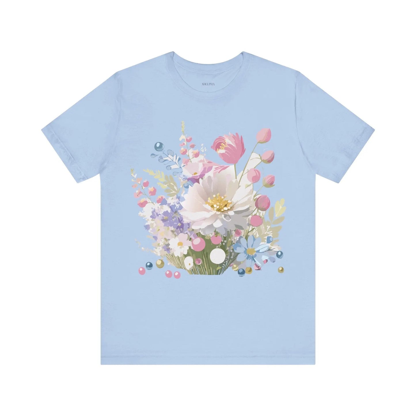 Adelpha Floral Graphic T Shirt Unisex Short Sleeve Art Design Tee Vintage Inspired