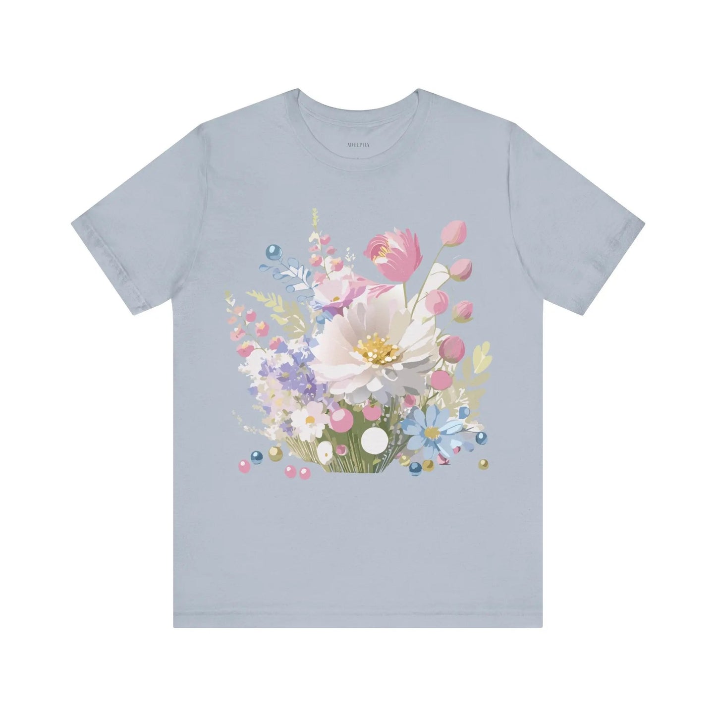 Adelpha Floral Graphic T Shirt Unisex Short Sleeve Art Design Tee Vintage Inspired