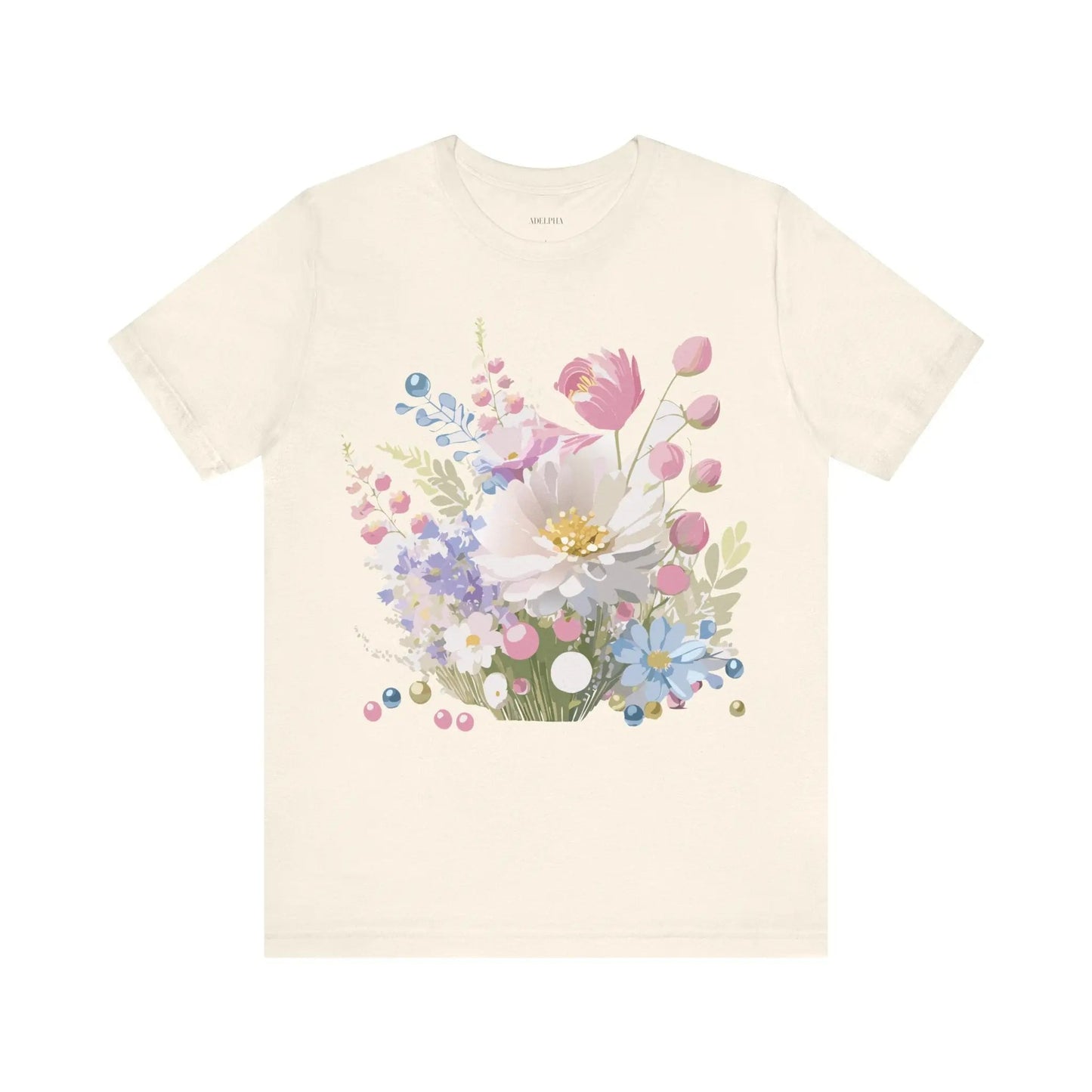 Adelpha Floral Graphic T Shirt Unisex Short Sleeve Art Design Tee Vintage Inspired