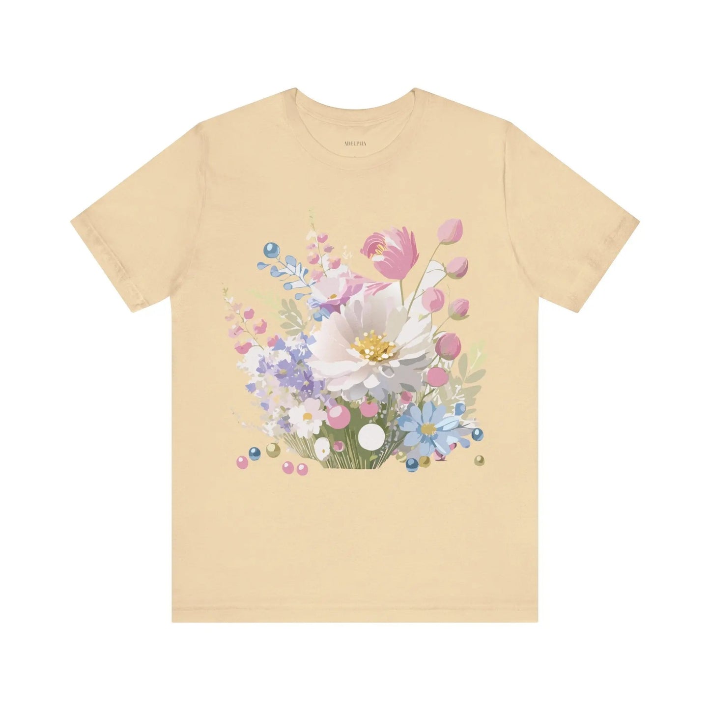 Adelpha Floral Graphic T Shirt Unisex Short Sleeve Art Design Tee Vintage Inspired