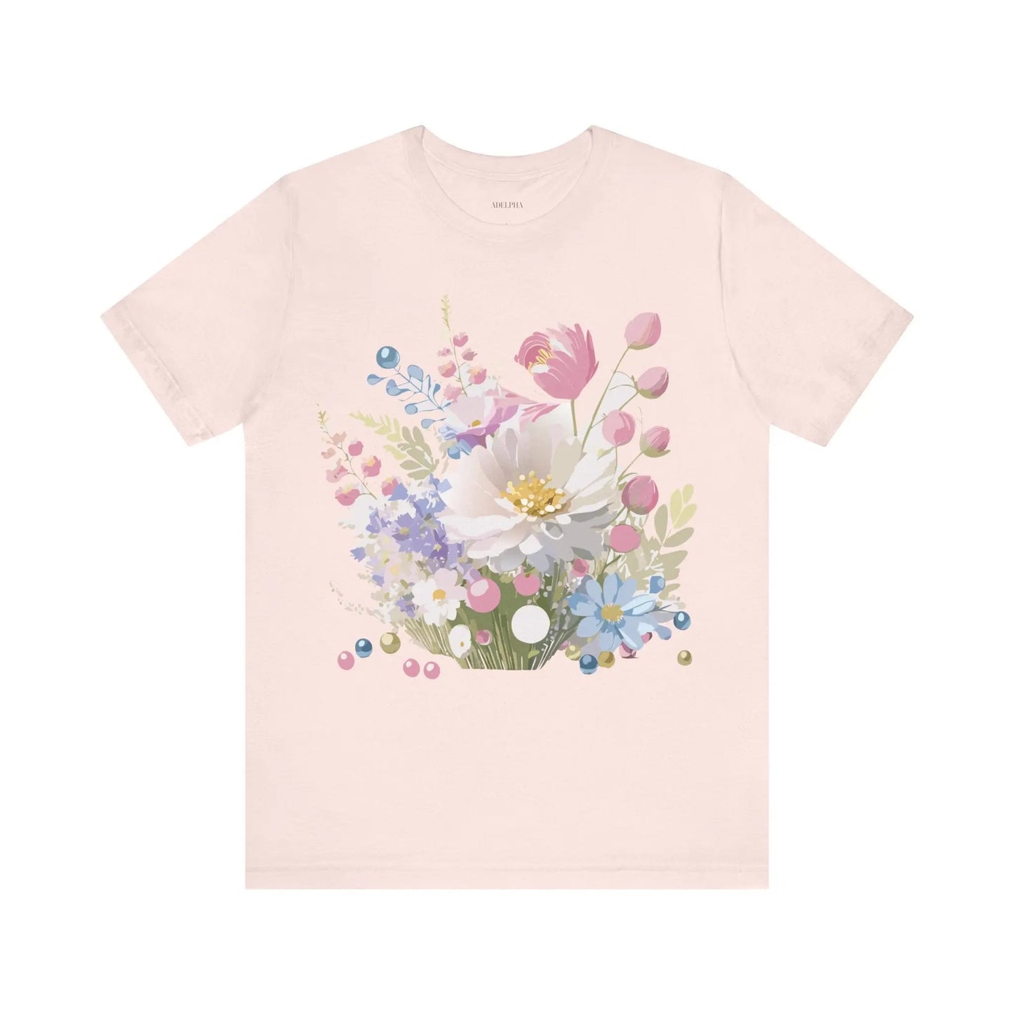 Adelpha Floral Graphic T Shirt Unisex Short Sleeve Art Design Tee Vintage Inspired