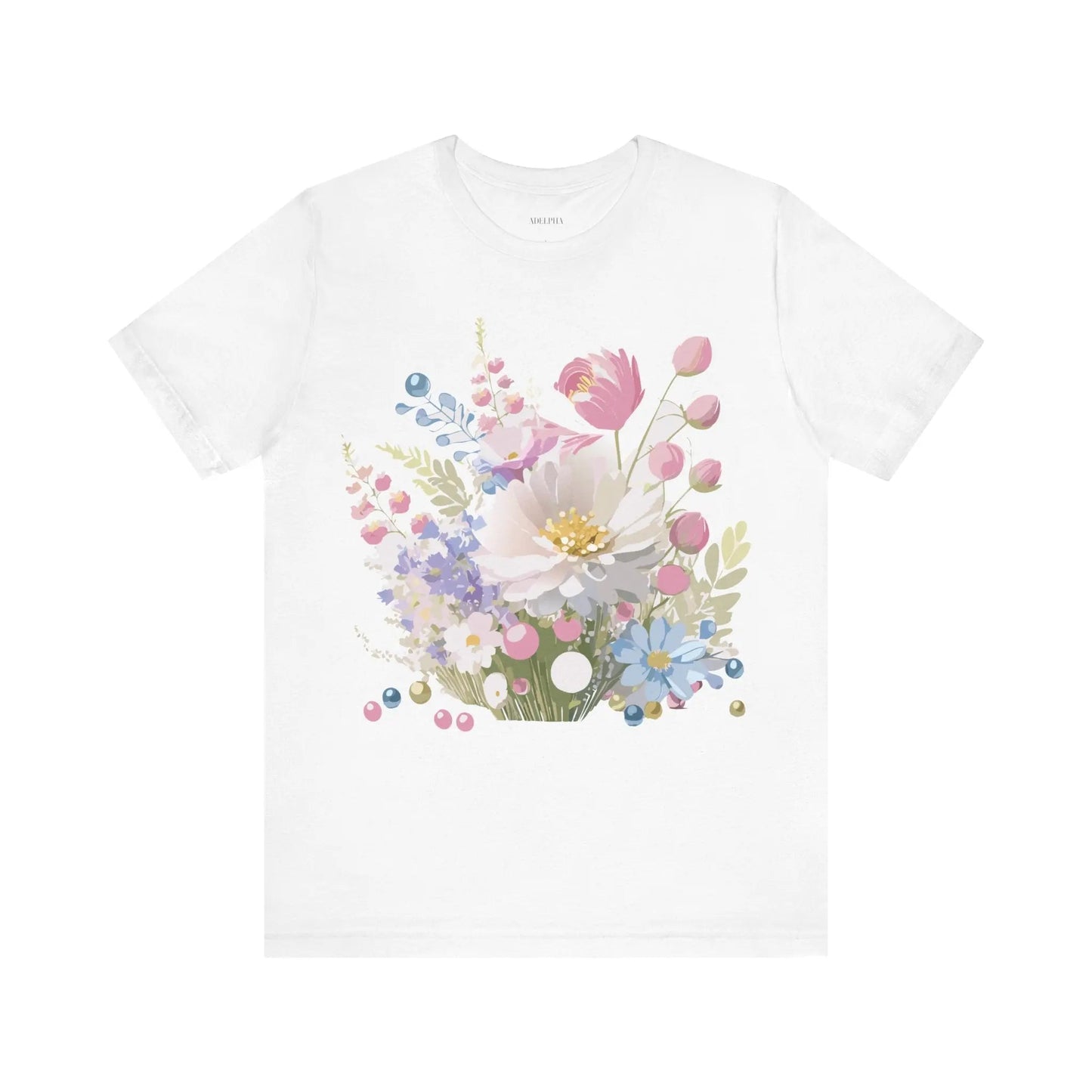 Adelpha Floral Graphic T Shirt Unisex Short Sleeve Art Design Tee Vintage Inspired