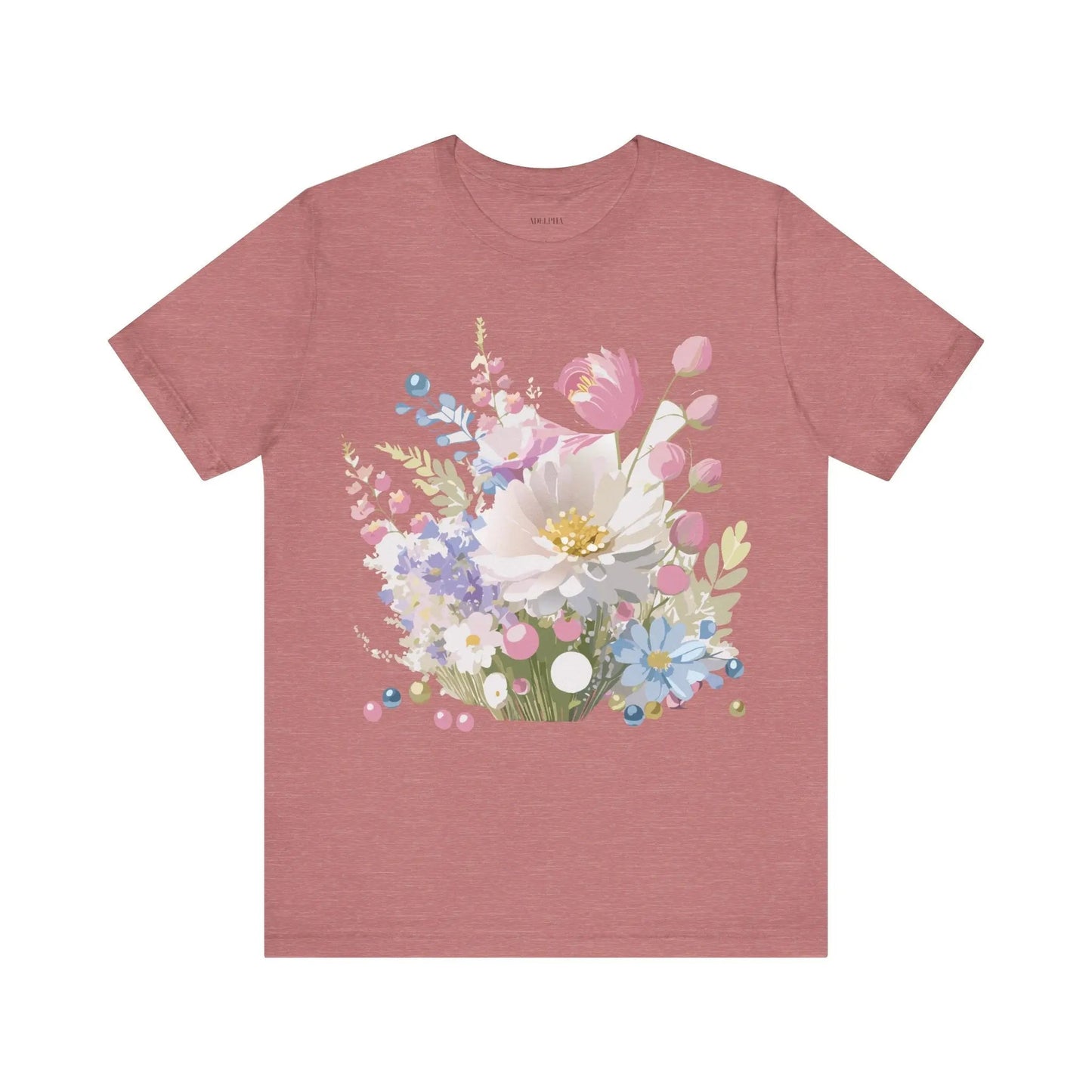 Adelpha Floral Graphic T Shirt Unisex Short Sleeve Art Design Tee Vintage Inspired
