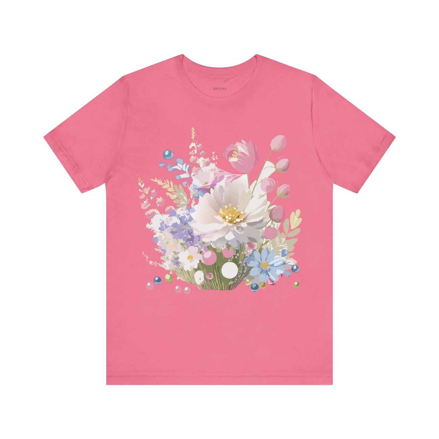 Adelpha Floral Graphic T Shirt Unisex Short Sleeve Art Design Tee Vintage Inspired