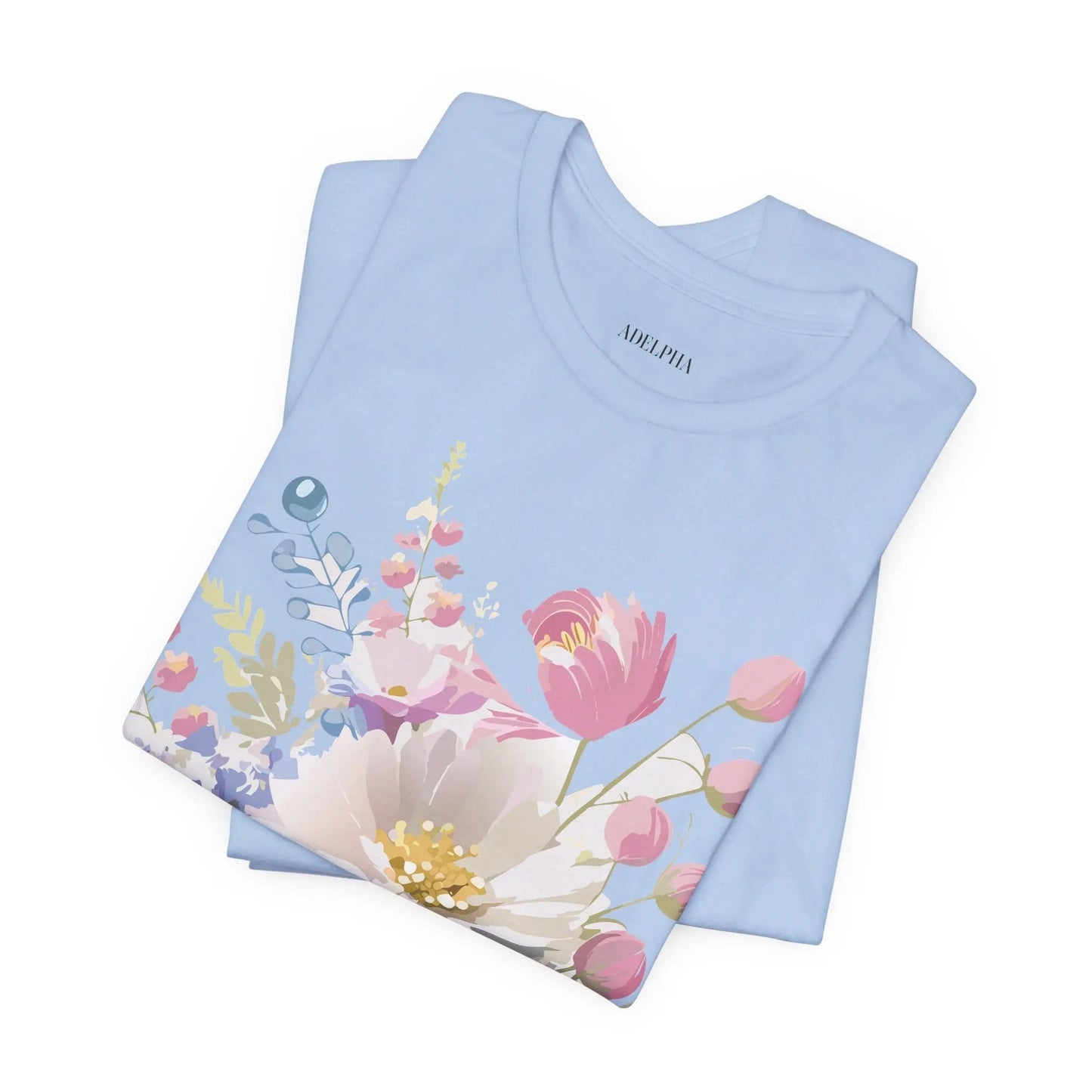 Adelpha Floral Graphic T Shirt Unisex Short Sleeve Art Design Tee Vintage Inspired