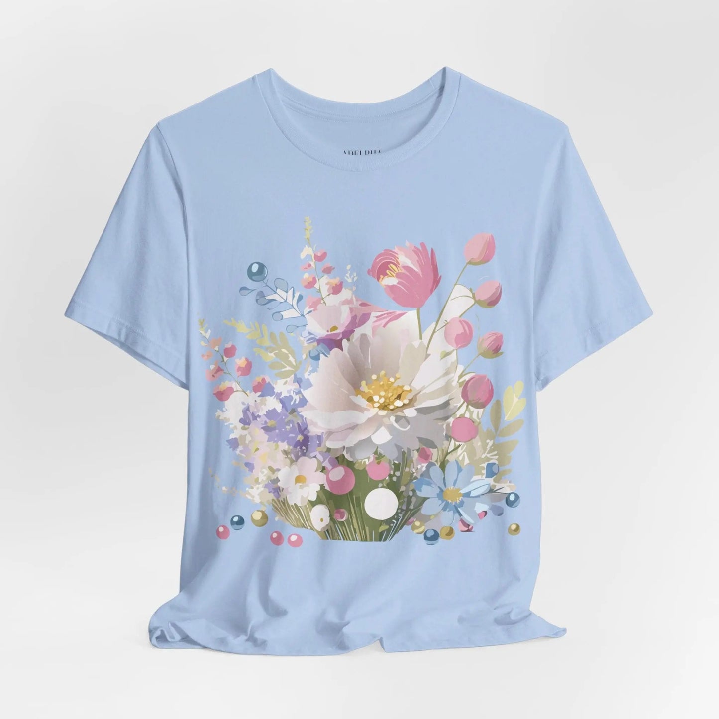 Adelpha Floral Graphic T Shirt Unisex Short Sleeve Art Design Tee Vintage Inspired