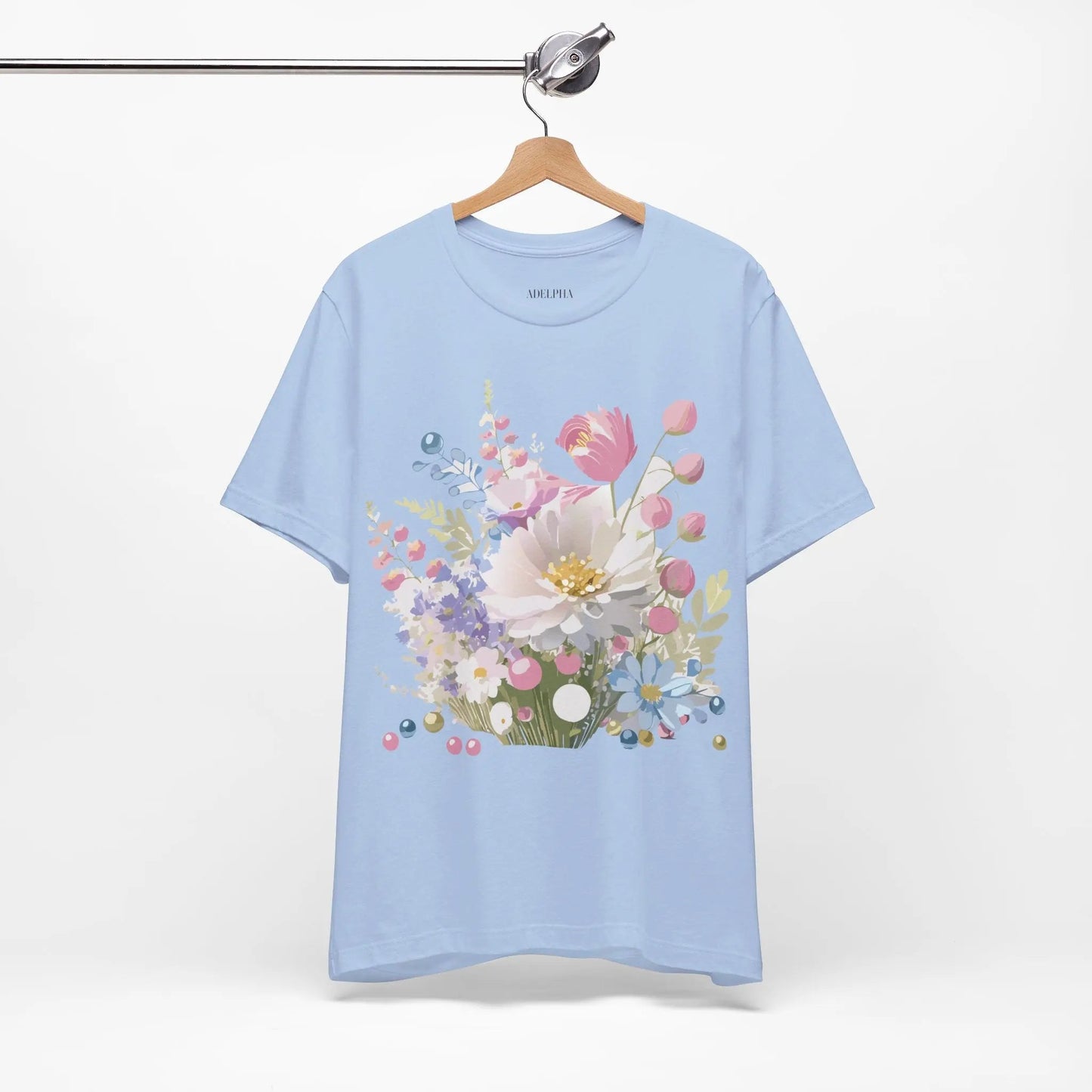 Adelpha Floral Graphic T Shirt Unisex Short Sleeve Art Design Tee Vintage Inspired