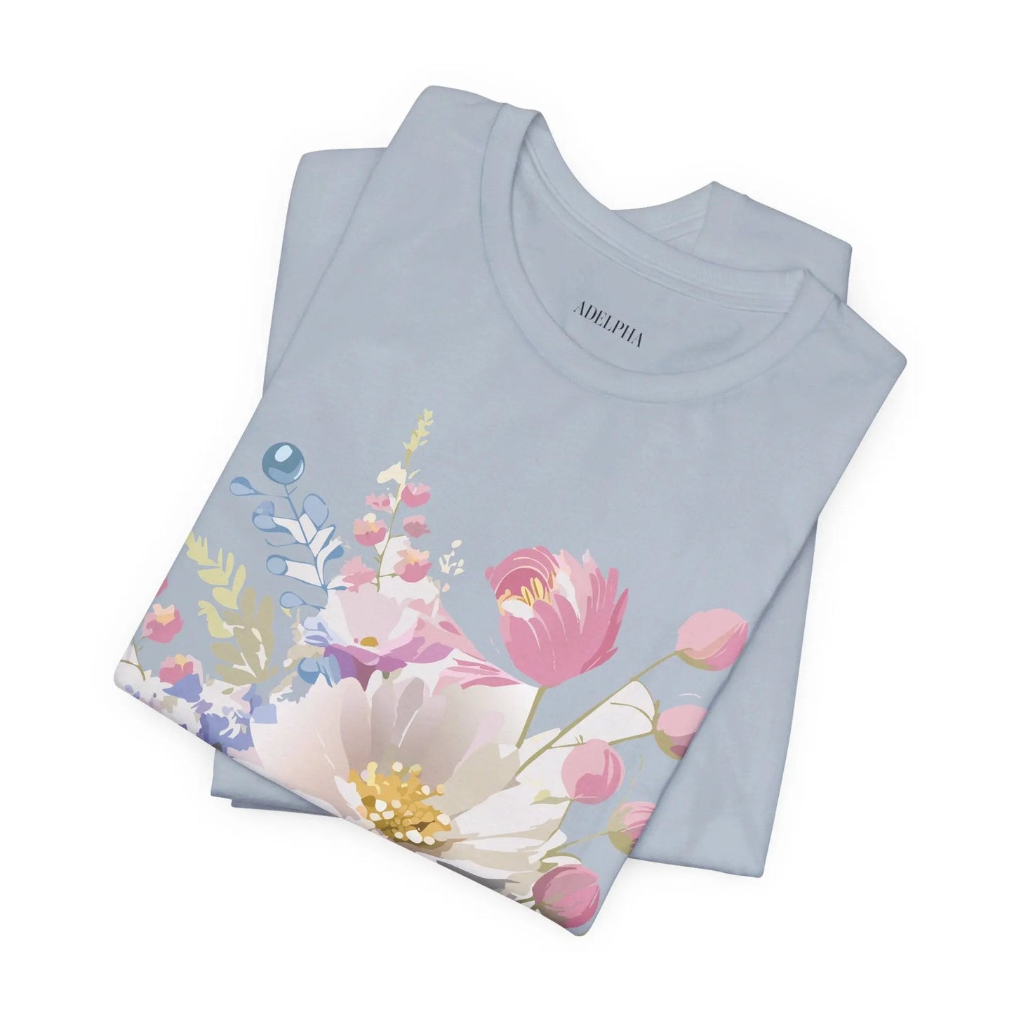 Adelpha Floral Graphic T Shirt Unisex Short Sleeve Art Design Tee Vintage Inspired