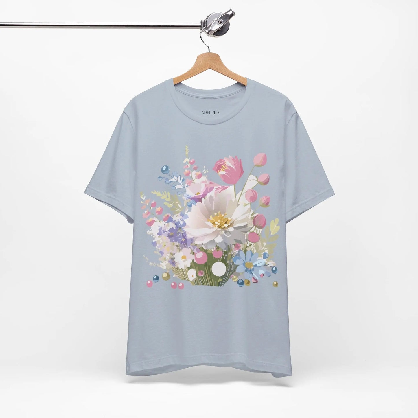 Adelpha Floral Graphic T Shirt Unisex Short Sleeve Art Design Tee Vintage Inspired