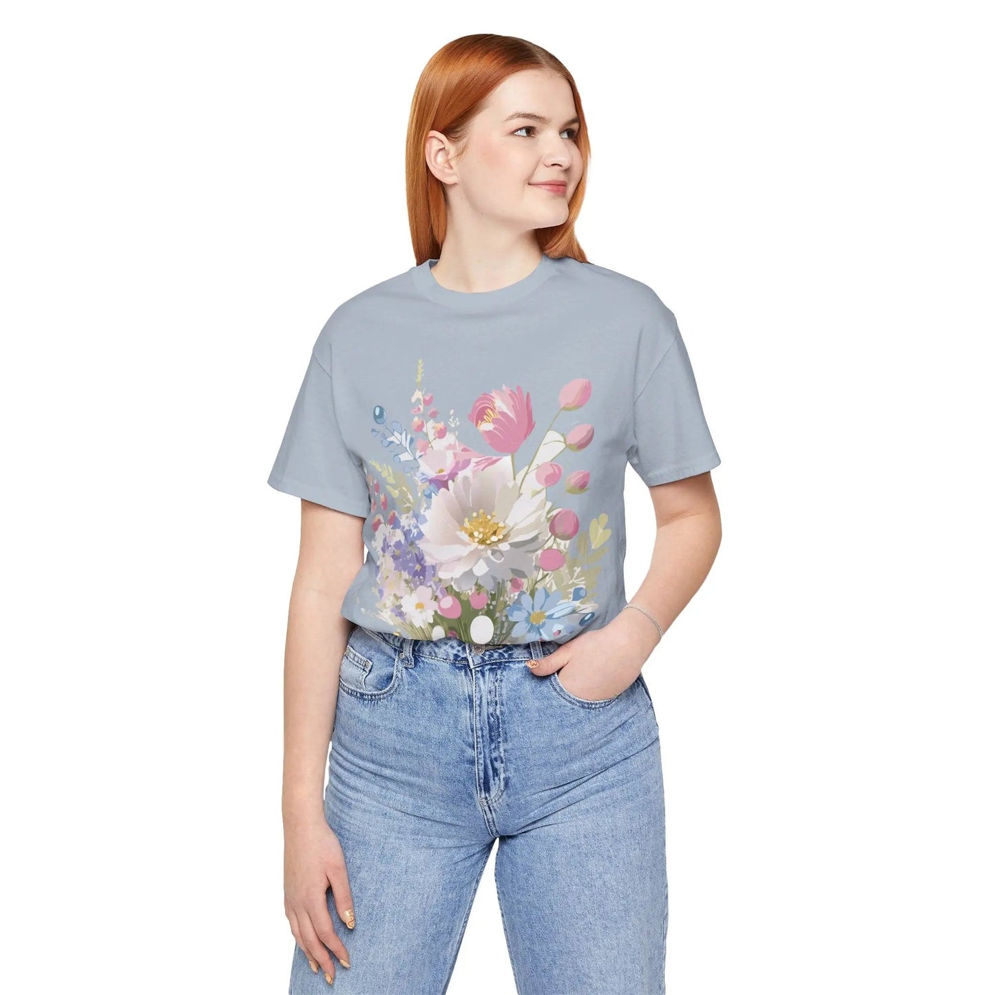 Adelpha Floral Graphic T Shirt Unisex Short Sleeve Art Design Tee Vintage Inspired