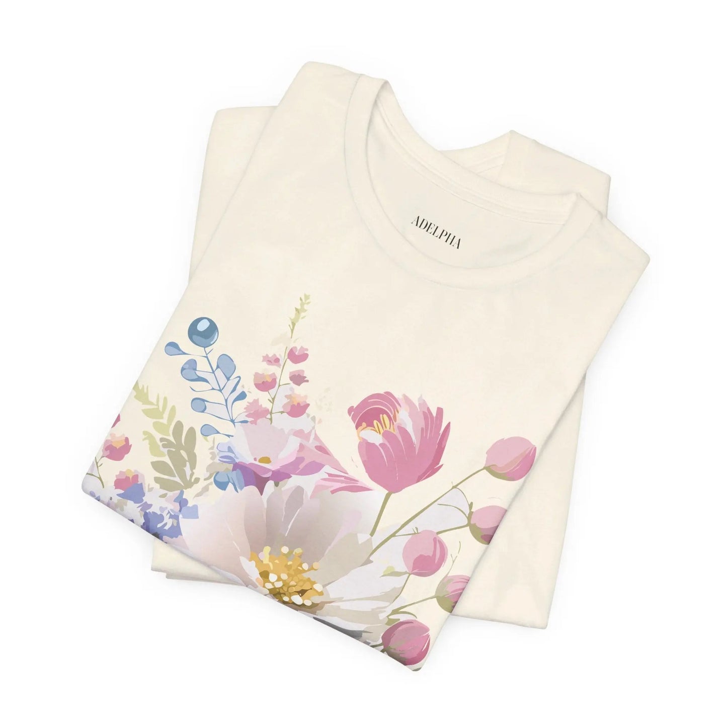 Adelpha Floral Graphic T Shirt Unisex Short Sleeve Art Design Tee Vintage Inspired