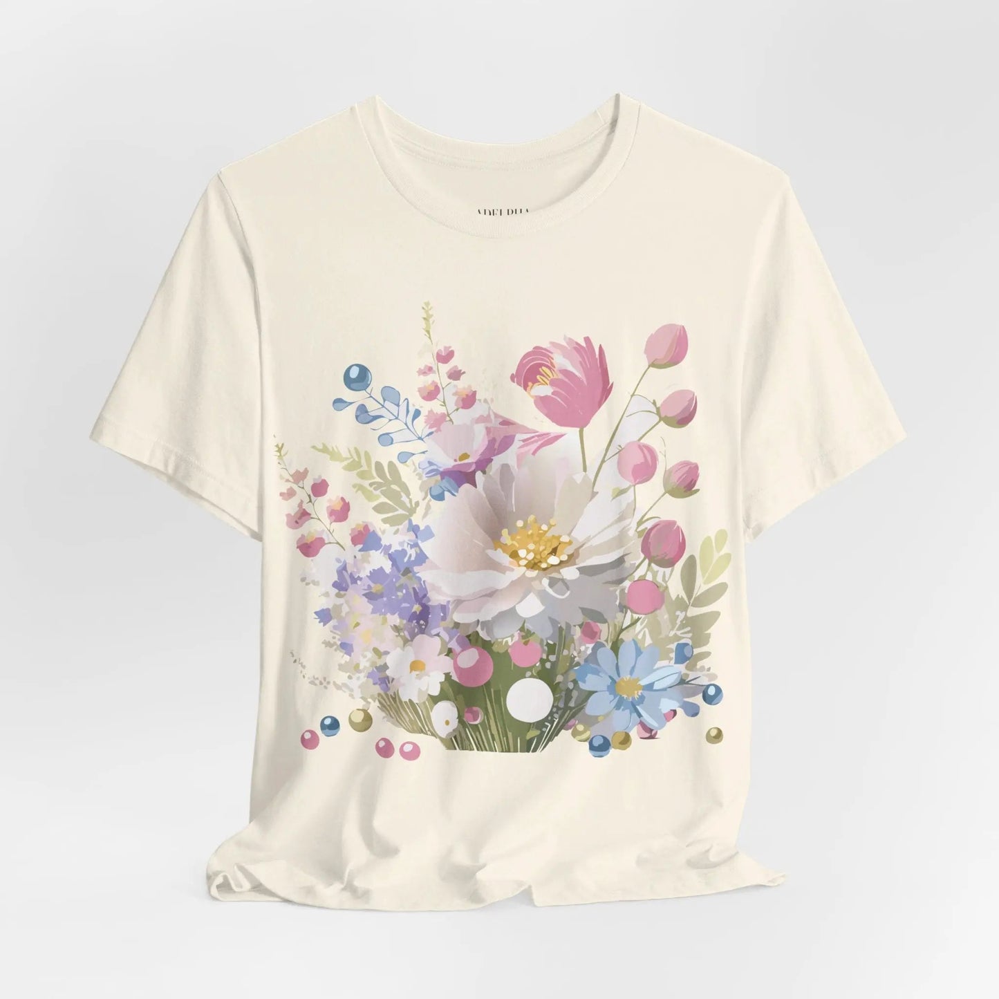 Adelpha Floral Graphic T Shirt Unisex Short Sleeve Art Design Tee Vintage Inspired