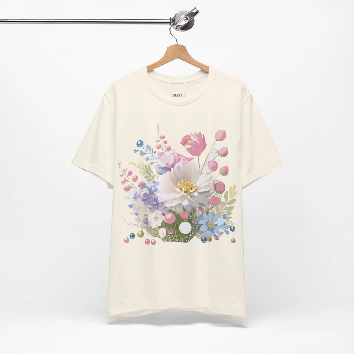 Adelpha Floral Graphic T Shirt Unisex Short Sleeve Art Design Tee Vintage Inspired