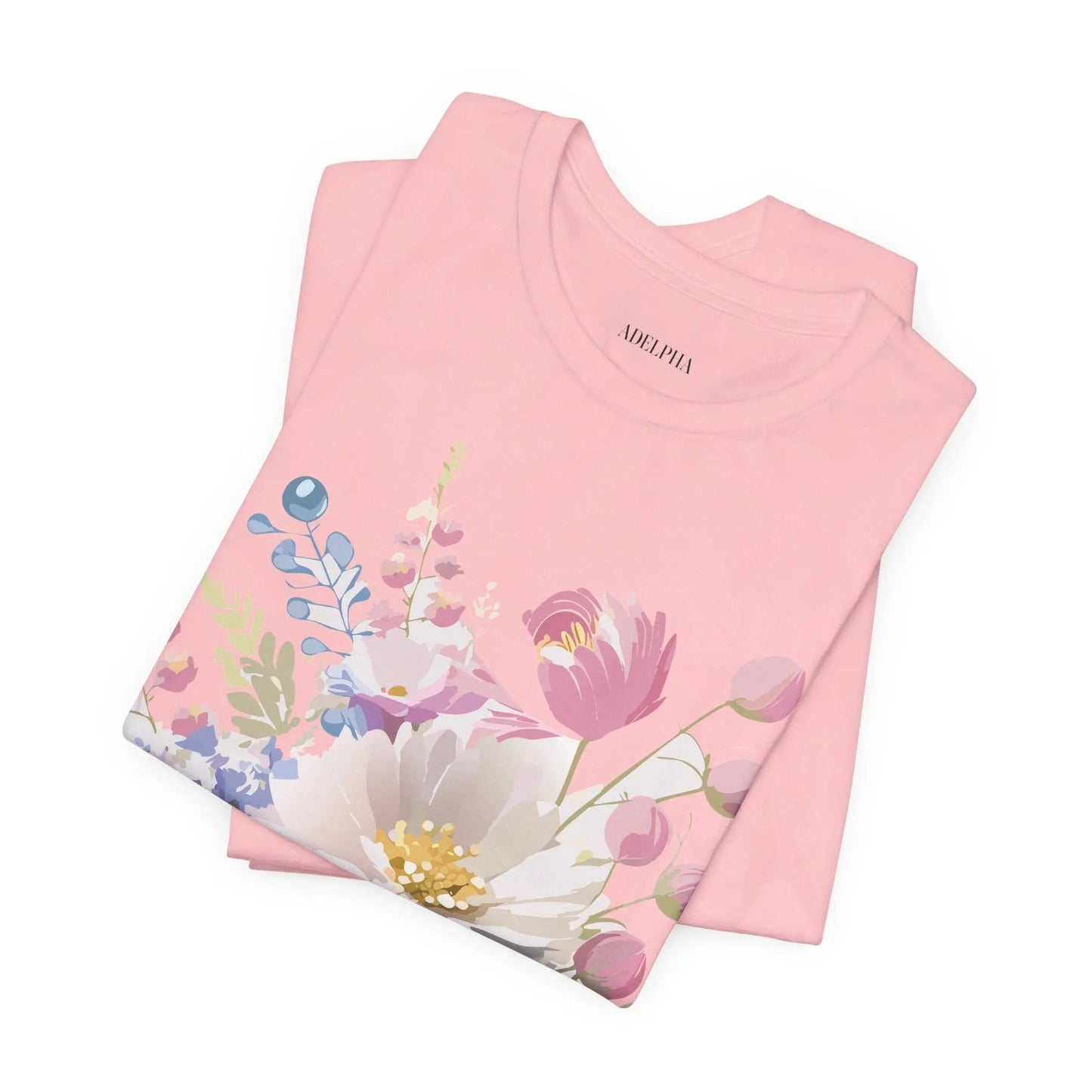 Adelpha Floral Graphic T Shirt Unisex Short Sleeve Art Design Tee Vintage Inspired