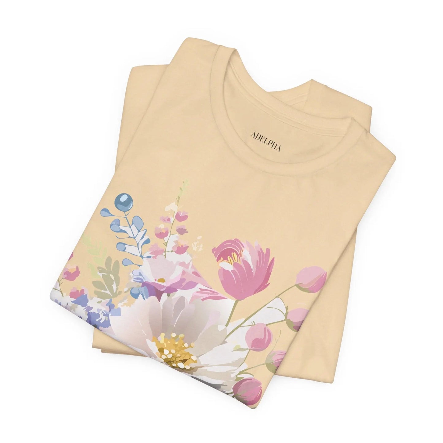 Adelpha Floral Graphic T Shirt Unisex Short Sleeve Art Design Tee Vintage Inspired