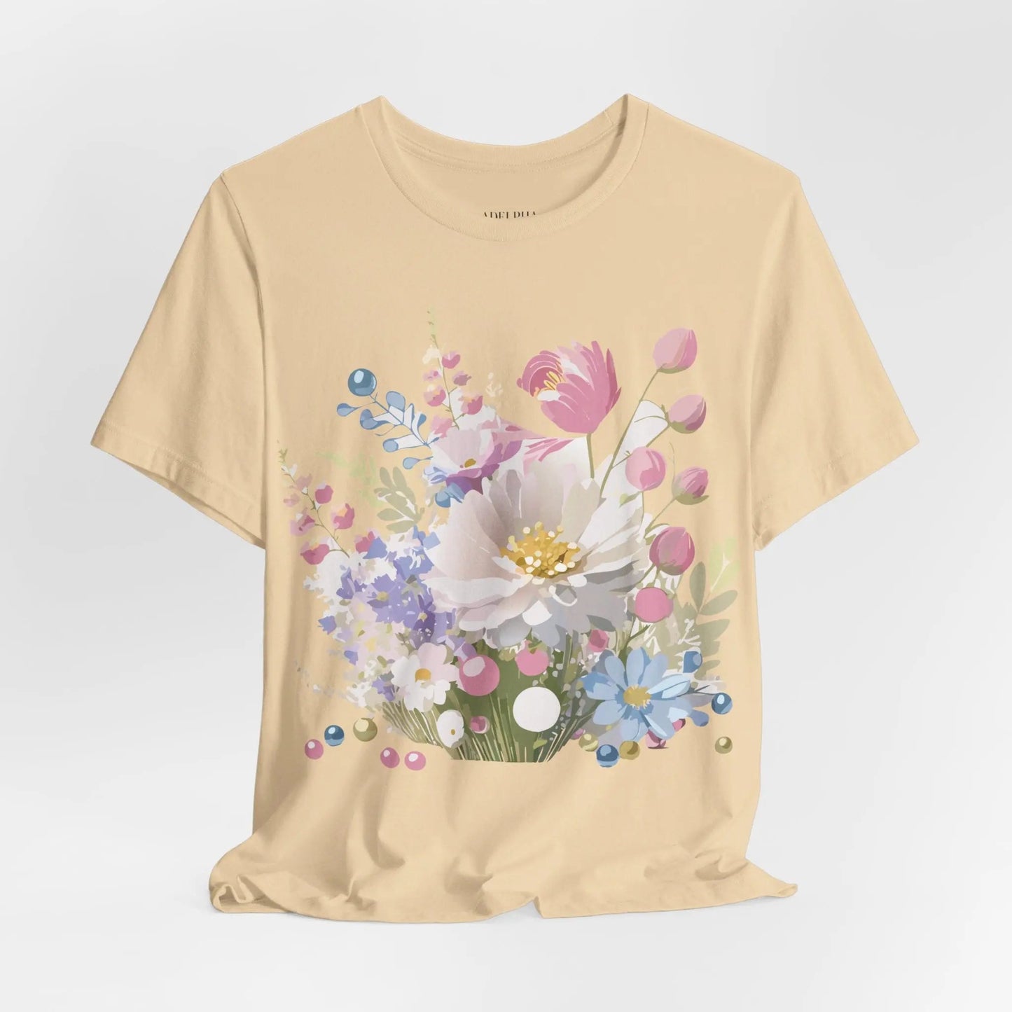 Adelpha Floral Graphic T Shirt Unisex Short Sleeve Art Design Tee Vintage Inspired