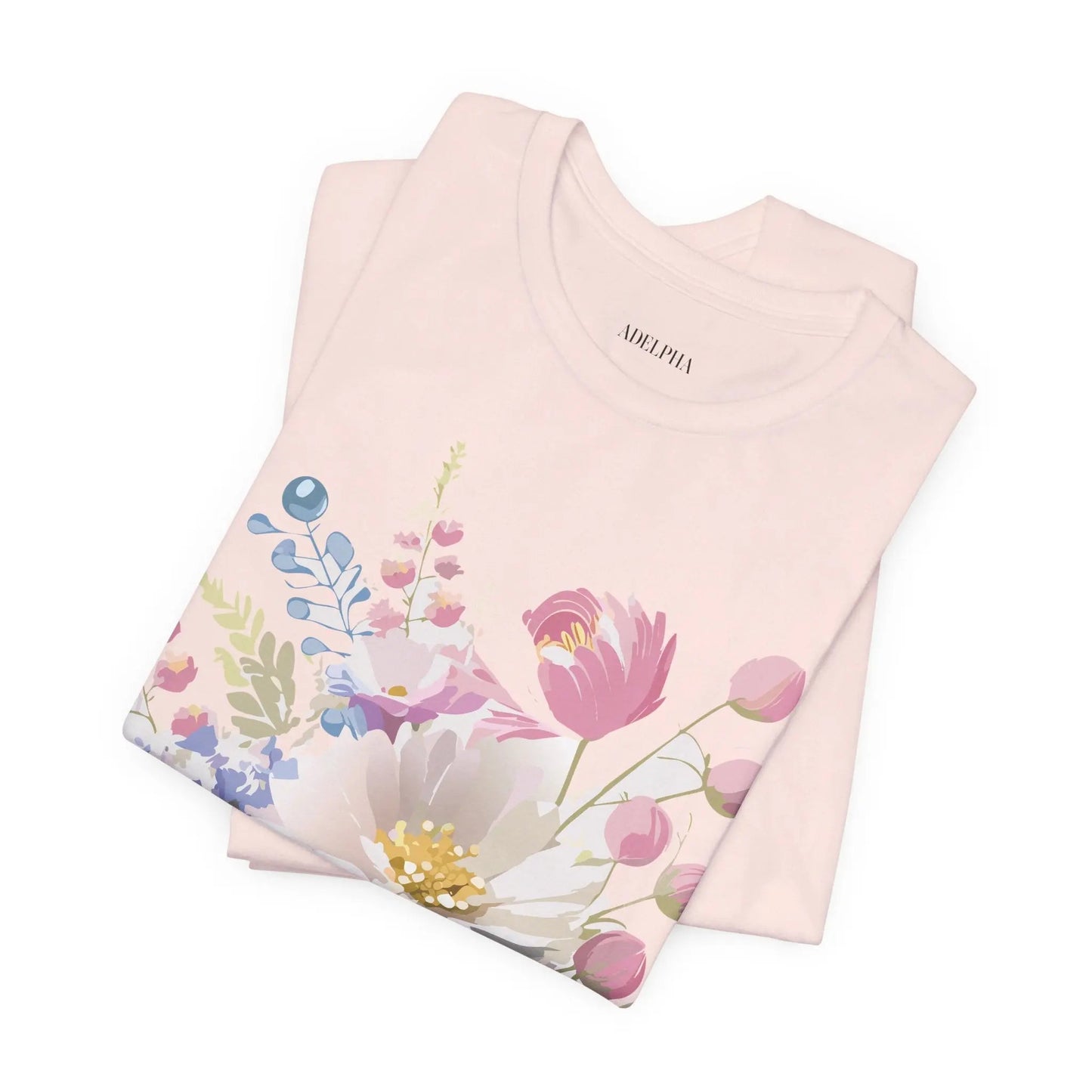 Adelpha Floral Graphic T Shirt Unisex Short Sleeve Art Design Tee Vintage Inspired