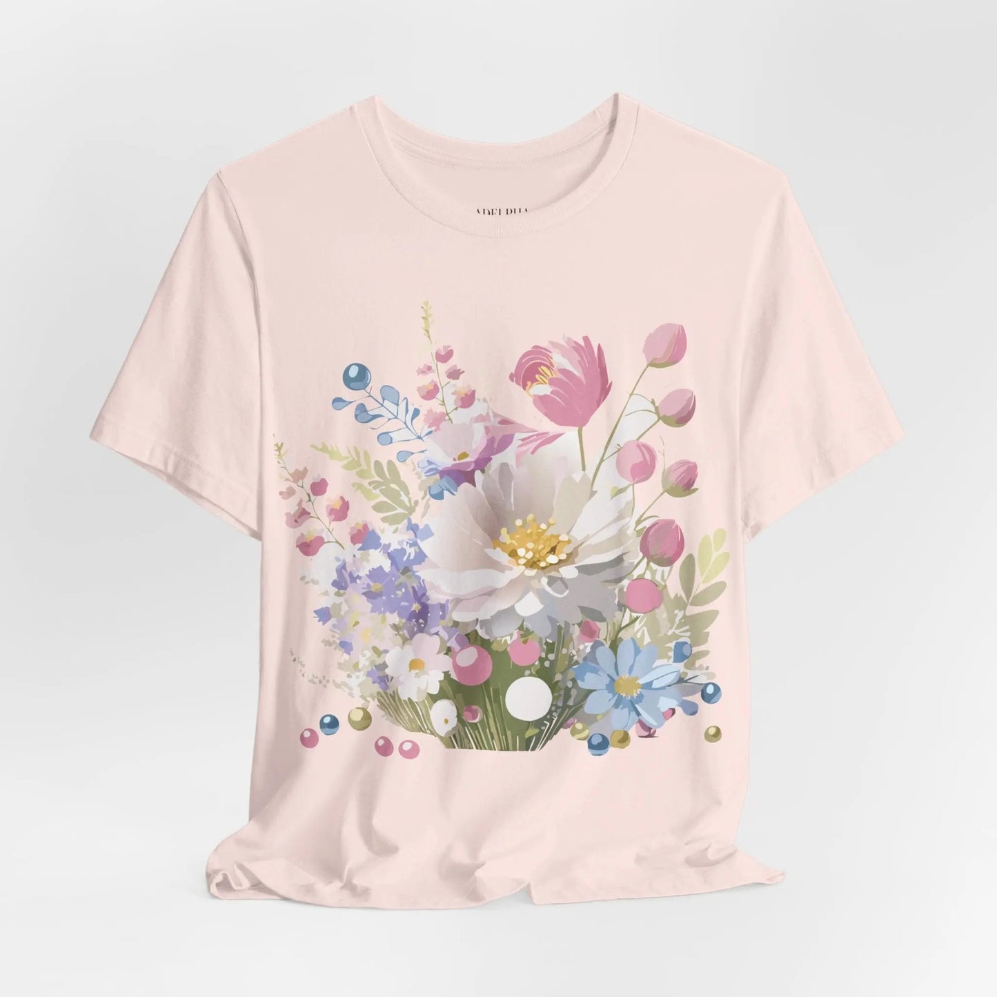 Adelpha Floral Graphic T Shirt Unisex Short Sleeve Art Design Tee Vintage Inspired